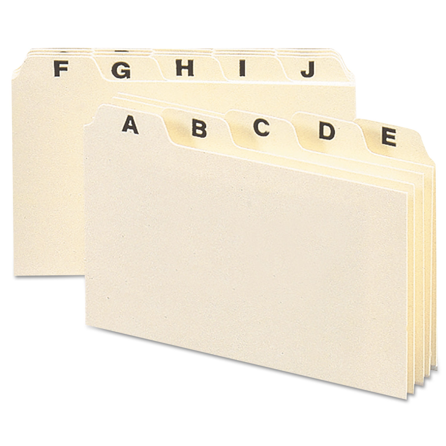 Smead® Manila Card Guides, 1/5-Cut Top Tab, A to Z, 4 x 6, Manila, 25/Set