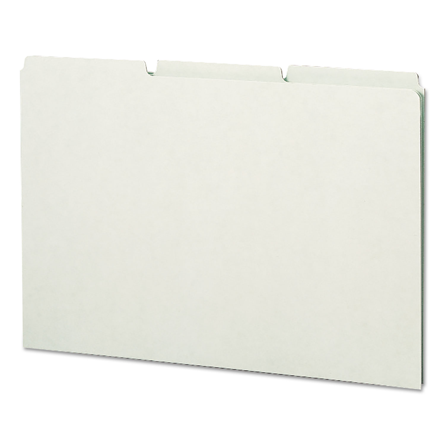 Recycled Tab File Guides, Blank, 1/3 Tab, Pressboard, Legal, 50/Box