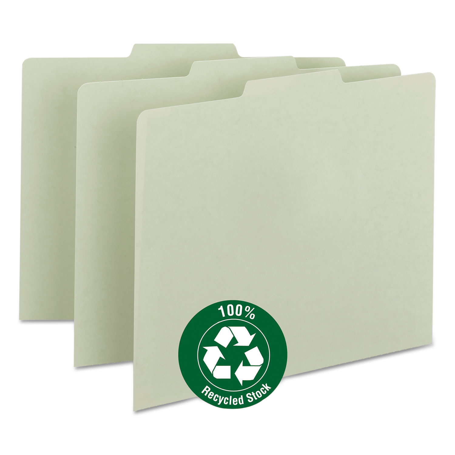  Smead 50334 Recycled Blank Top Tab File Guides, 1/3-Cut Top Tab, Blank, 8.5 x 11, Green, 100/Box (SMD50334) 