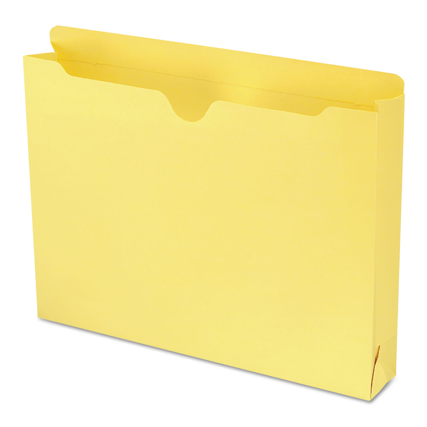 Colored File Jackets with Reinforced Double-Ply Tab, Letter, Yellow, 50/Box