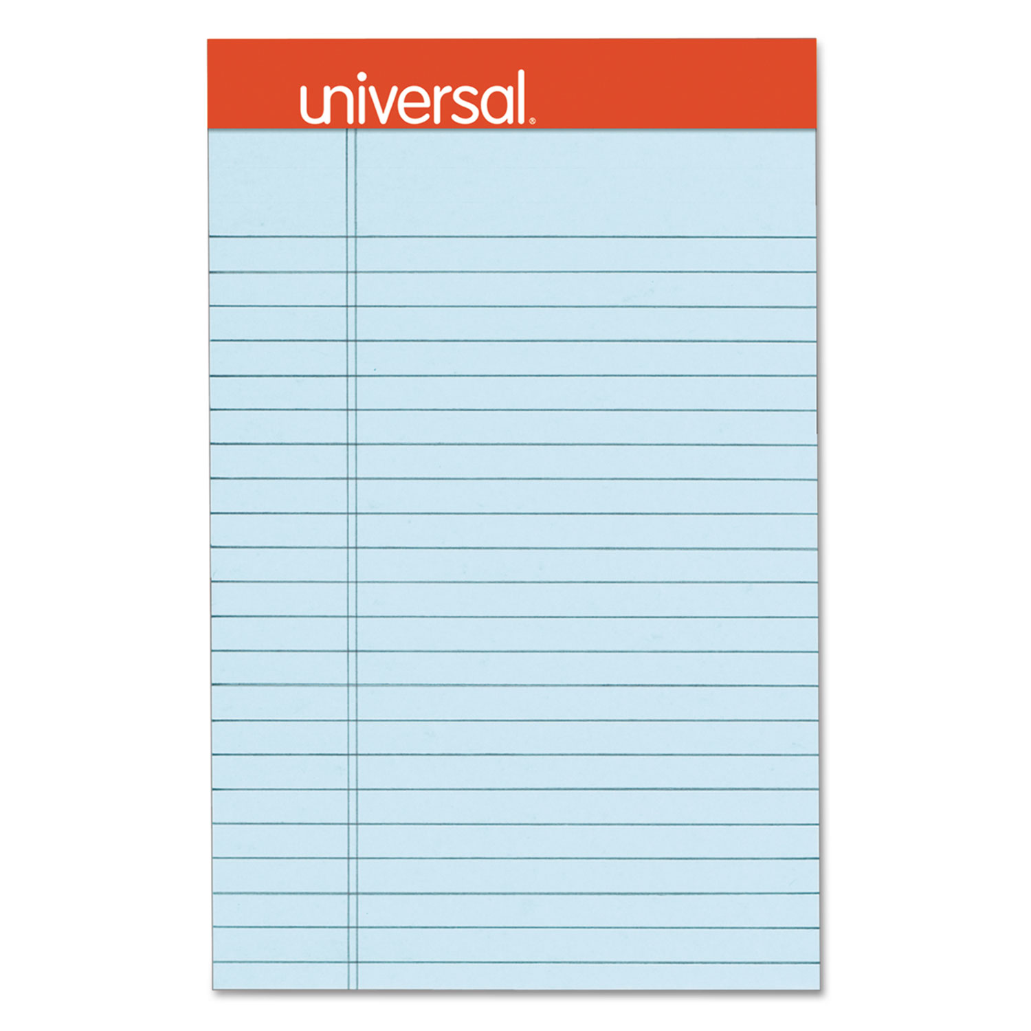 Fashion Colored Perforated Note Pads, 5 x 8, Legal, Blue, 50 Sheets, 6/Pack