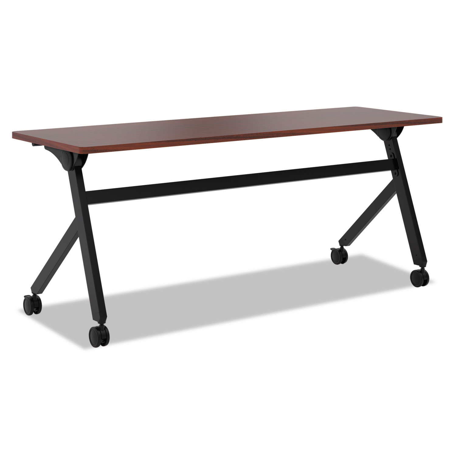 Multipurpose Table Flip Base Table, 72w x 24d x 29 3/8h, Chestnut