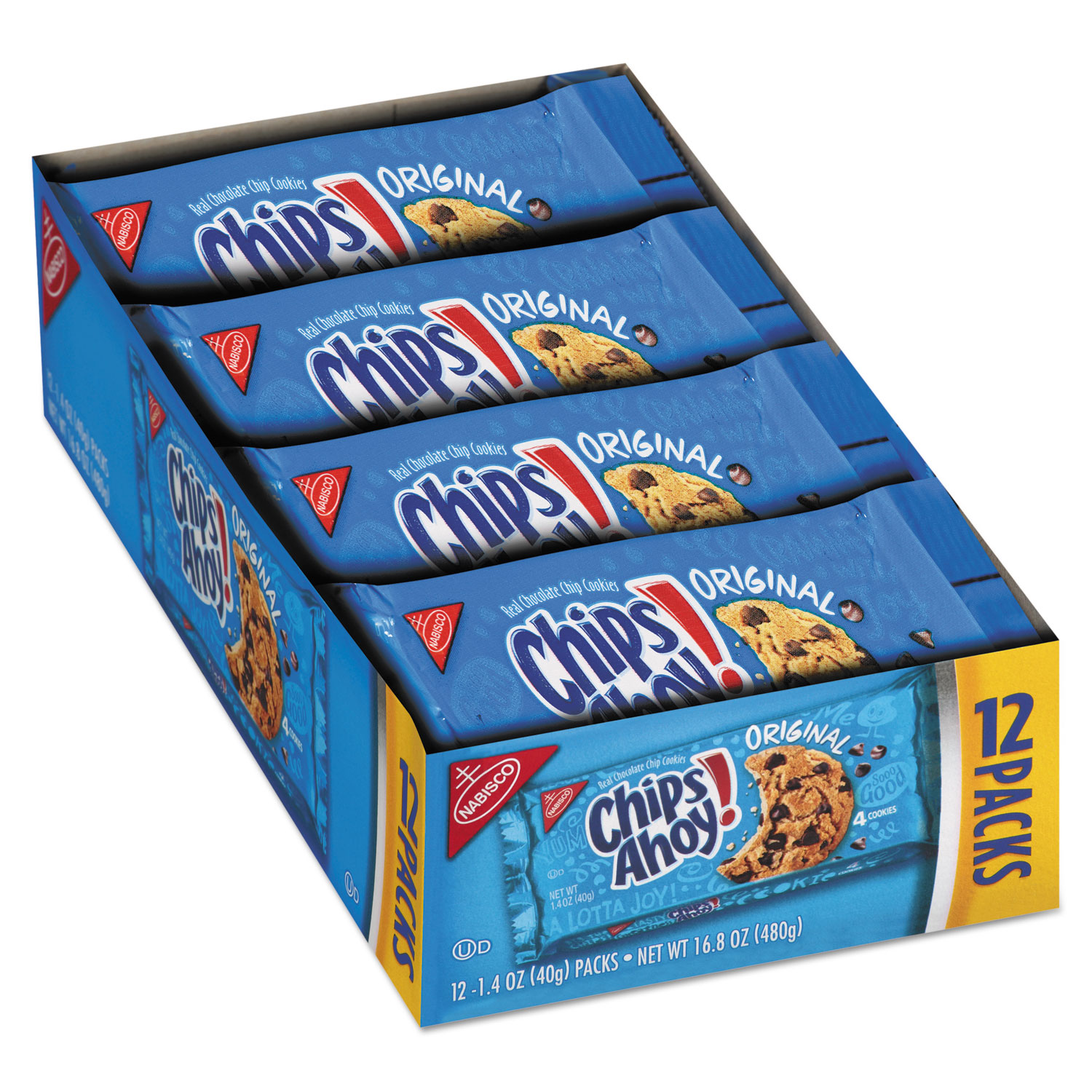 Nabisco 044000052220 Chips Ahoy Cookies, Chocolate Chip, 1.4 oz Pack (CDB52220) 