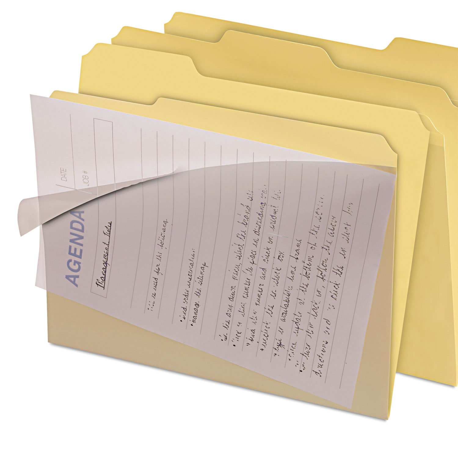  find It FT07186 Clear View Interior File Folders, 1/3-Cut Tabs, Letter Size, Manila, 8/Pack (IDEFT07186) 