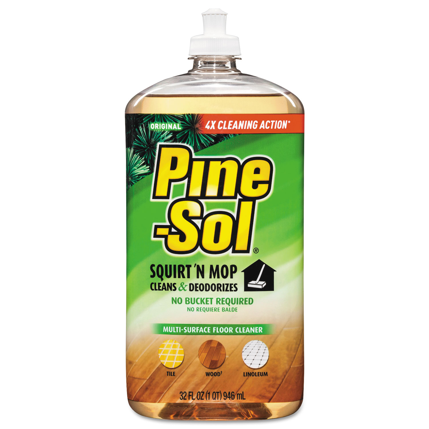  Pine-Sol CLO 97348 Squirt 'n Mop Multi-Surface Floor Cleaner, 32 oz Bottle, Original Scent, 6/CT (CLO97348CT) 