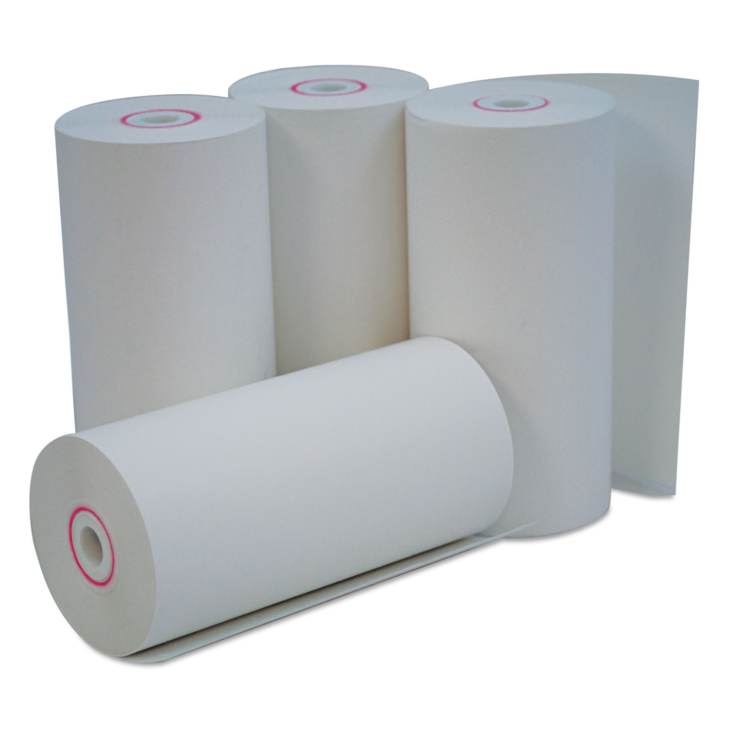 Direct Thermal Print Paper Rolls, 0.38" Core, 4.38" x 127 ft, White,  50/Carton TonerQuest