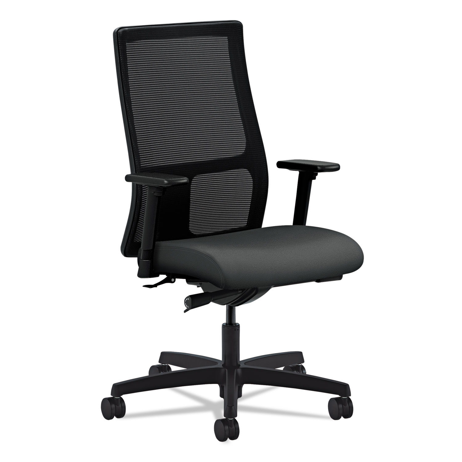 Ignition Series Mesh Mid-Back Work Chair, Iron Ore Fabric Upholstered Seat