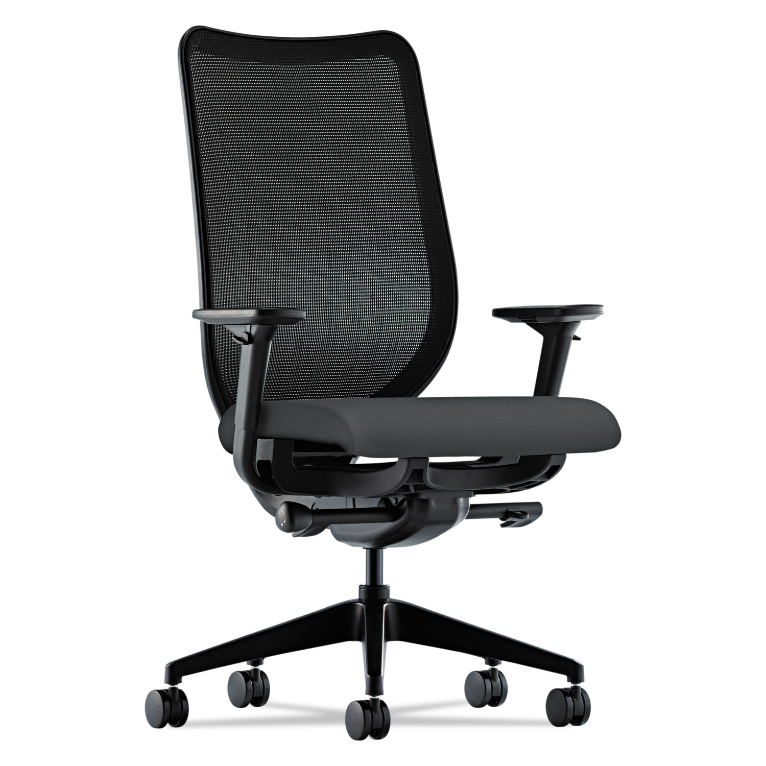 Nucleus Series Work Chair, Black ilira-stretch M4 Back, Iron Ore Seat
