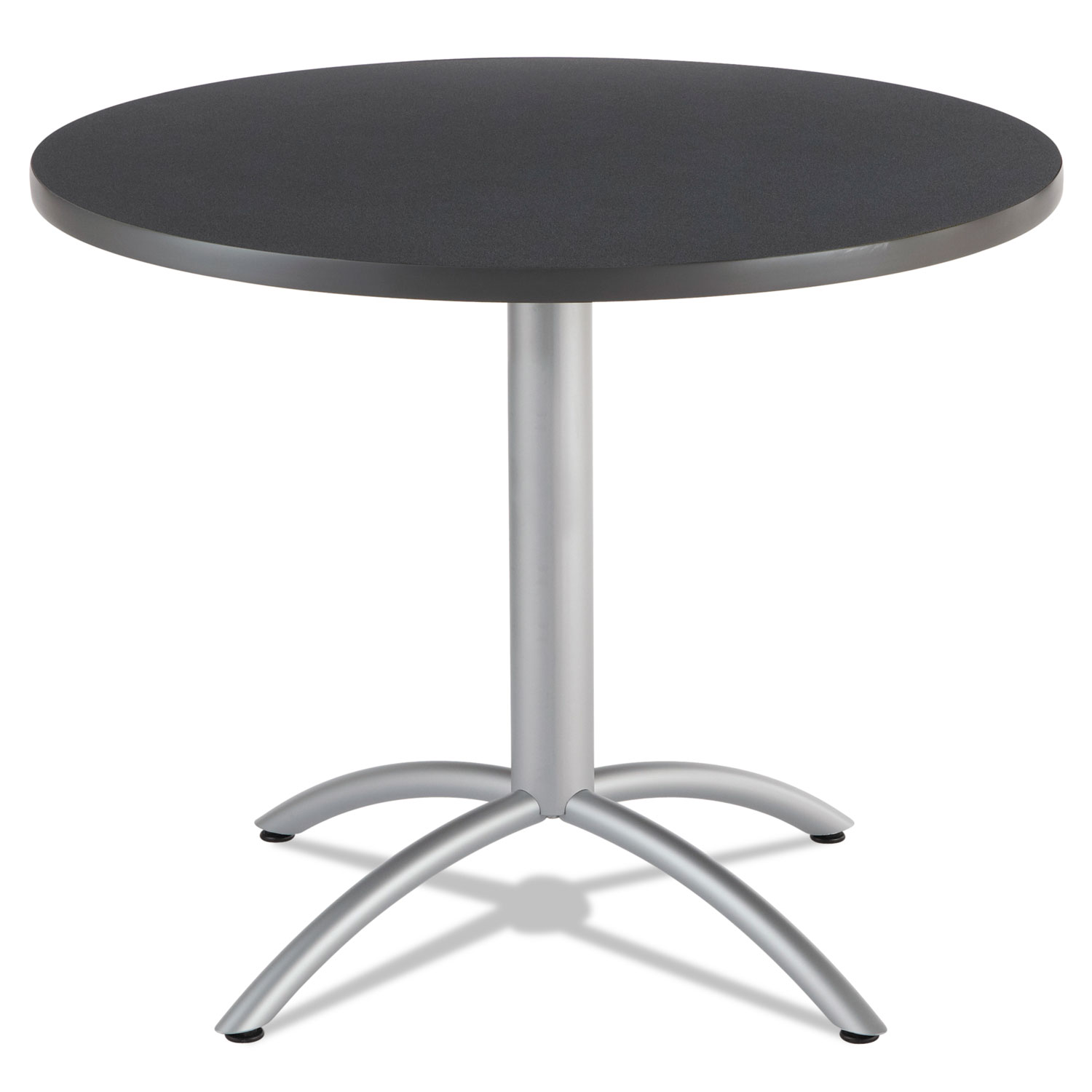  Iceberg 65628 CaféWorks Table, 36 dia x 30h, Graphite Granite/Silver (ICE65628) 