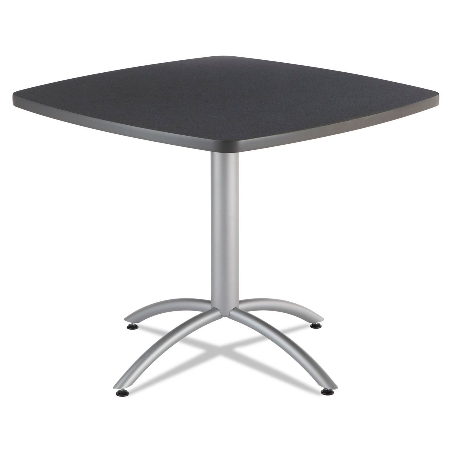 CaféWorks Table, 36w x 36d x 30h, Graphite Granite/Silver