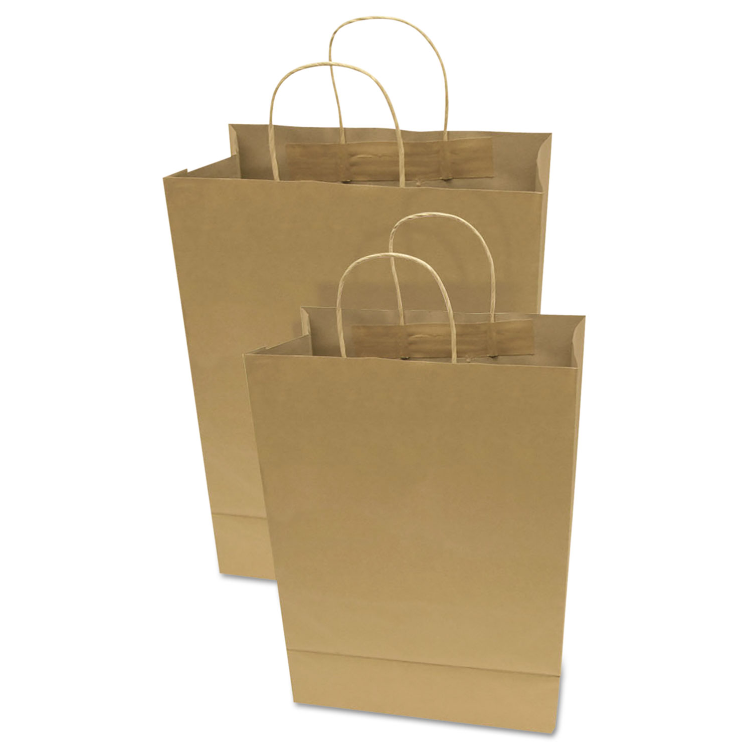 Premium Shopping Bag, Brown Kraft, 12 x 17, 50/Box