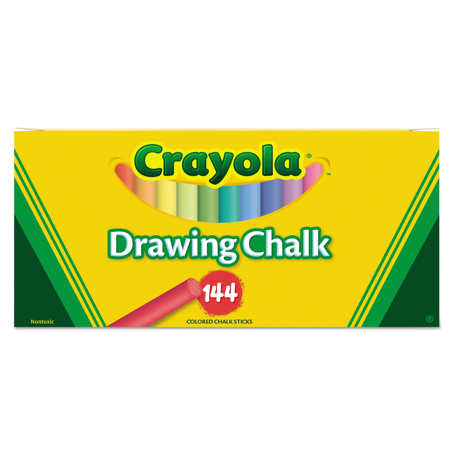  Crayola 510400 Colored Drawing Chalk, Six Each of 24 Assorted Colors, 144 Sticks/Set (CYO510400) 