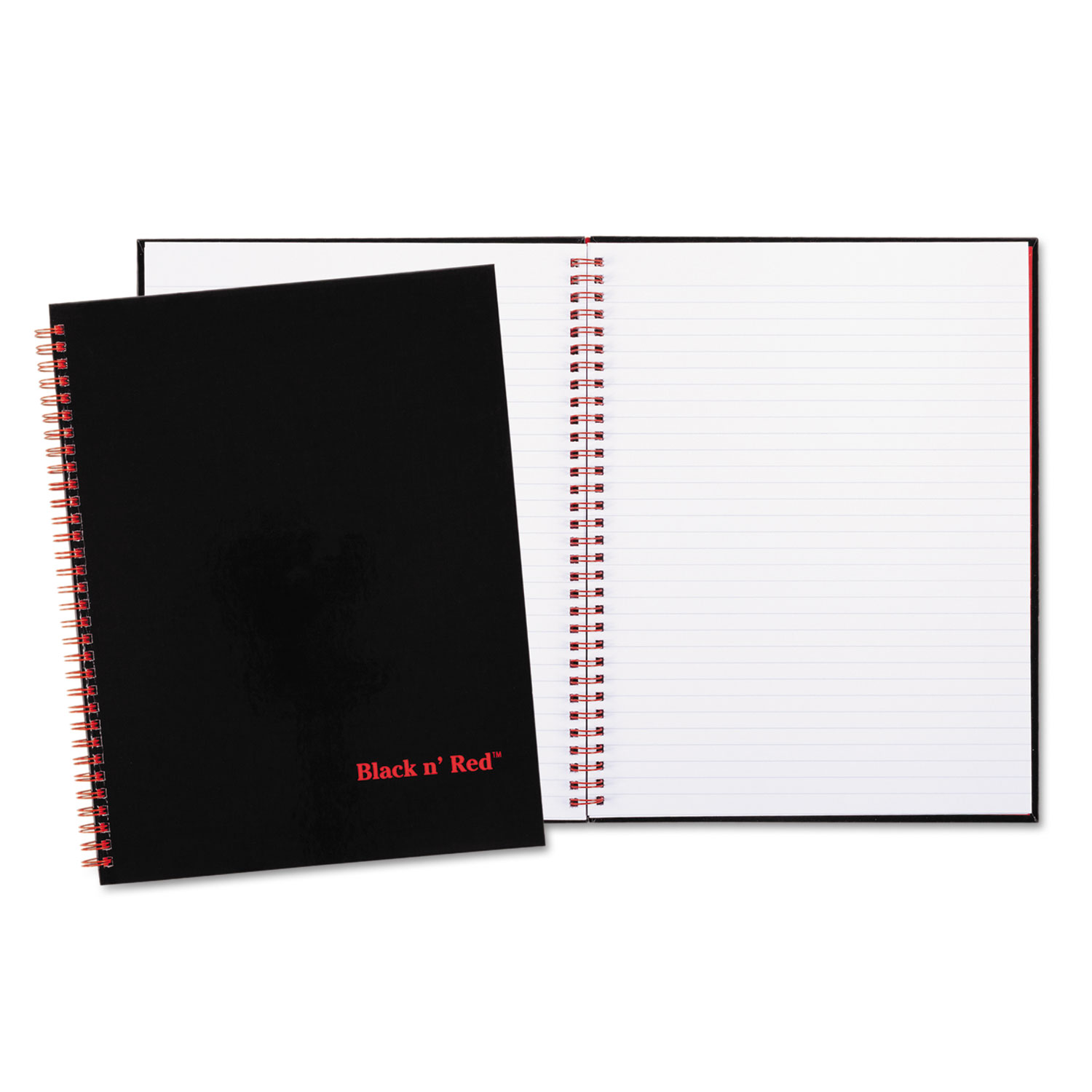  Black n' Red 67030 Twinwire Hardcover Notebook Plus Pack, Wide/Legal Rule, Black, 11 x 8.5, 70 Sheets, 2/Pack (JDK67030) 