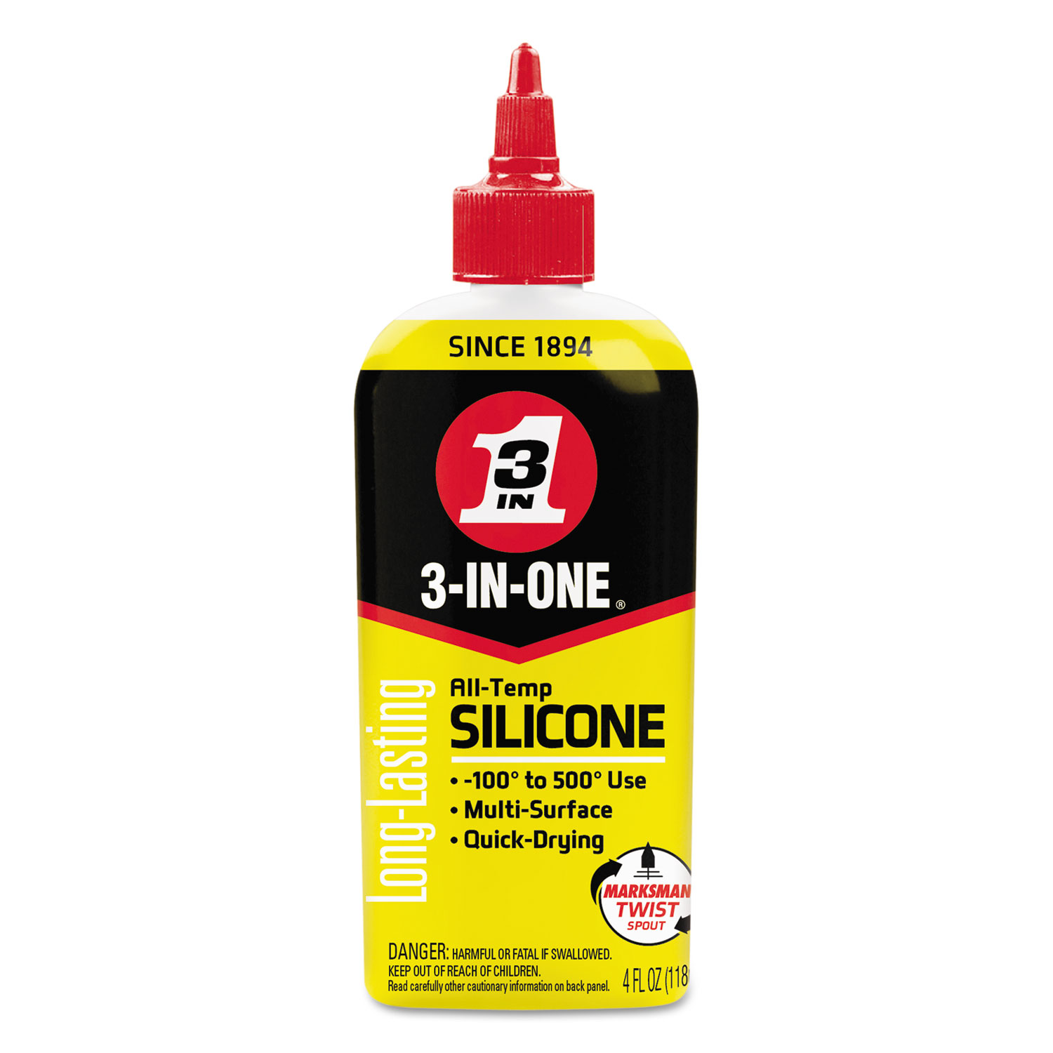  WD-40 WDC 120008 3-IN-ONE Professional Silicone Lubricant, 4 oz Bottle, 12/CT (WDF120008CT) 