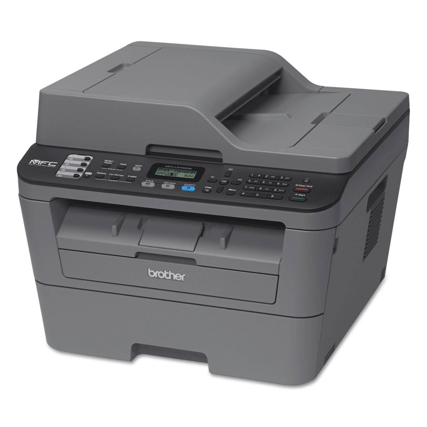 MFC-L2700DW Compact Wireless Laser All-in-One, Copy/Fax/Print/Scan