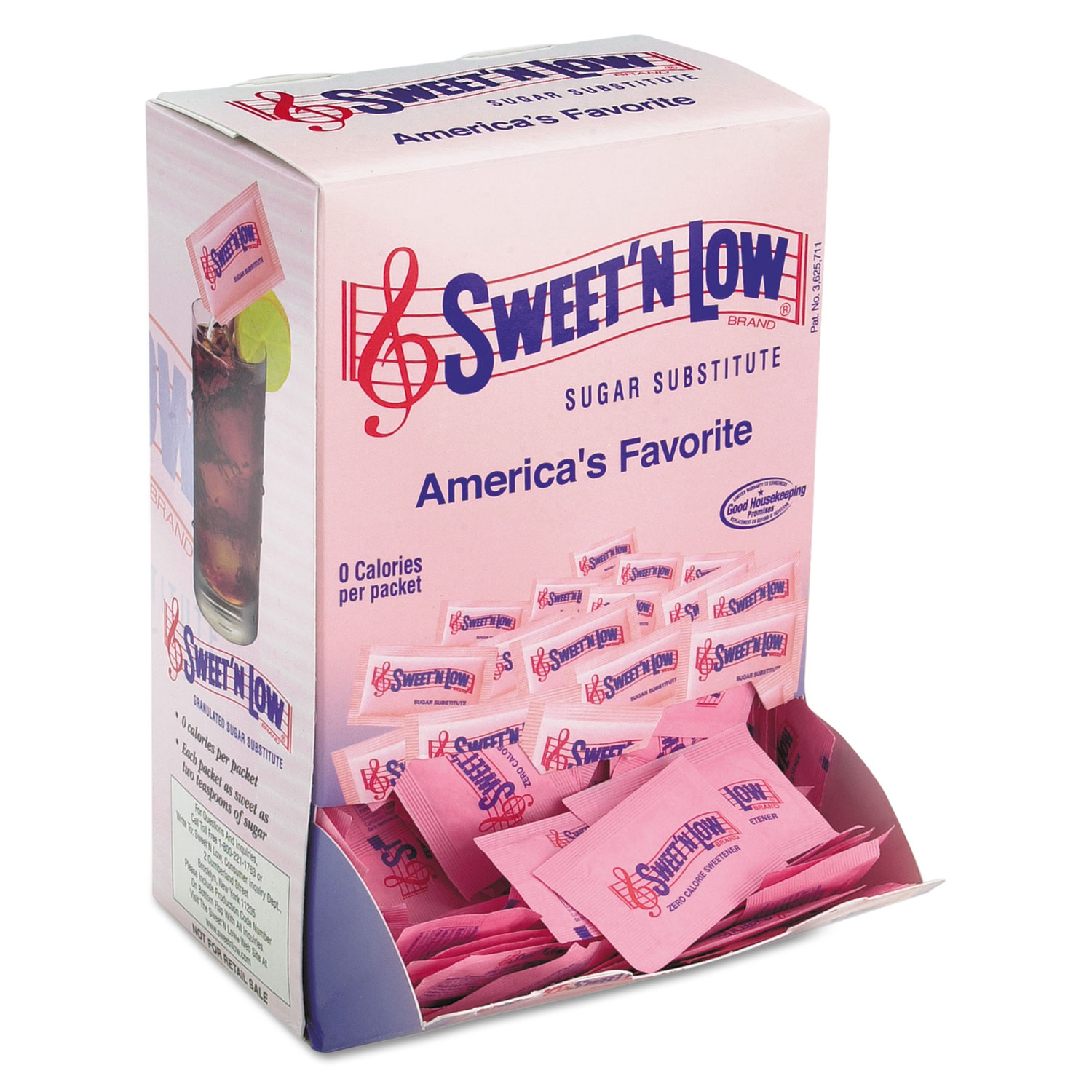  Sweet'N Low 50150 CASE Zero Calorie Sweetener, 1 g Packet, 400 Packet/Box, 4 Box/Carton (SMU50150CT) 