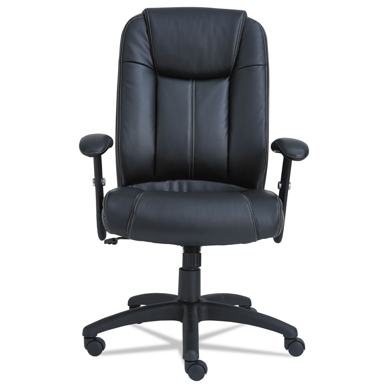 Alera CC Series Executive High-Back Swivel/Tilt Leather Chair, Black
