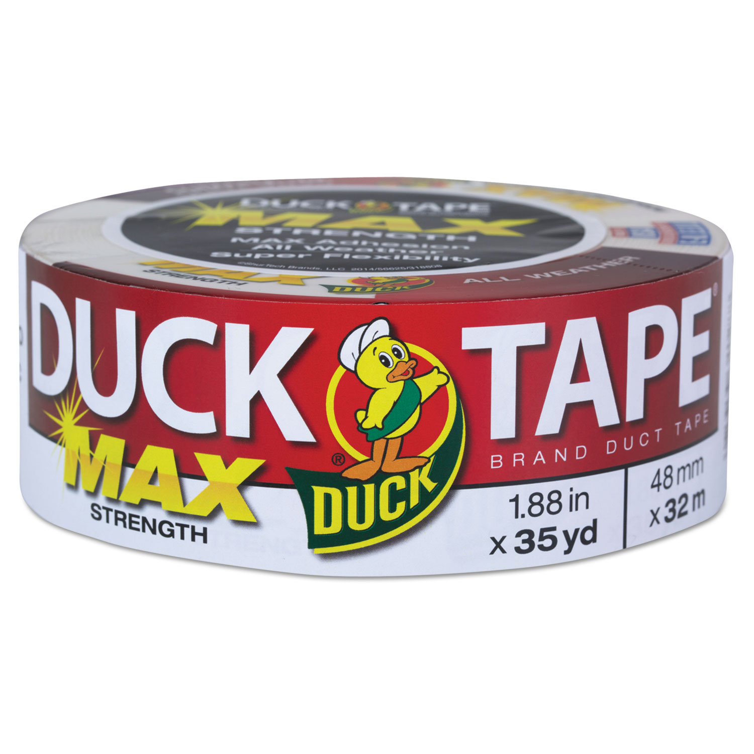 MAX Duct Tape, 1.88 x 35 yds, 3 Core, White