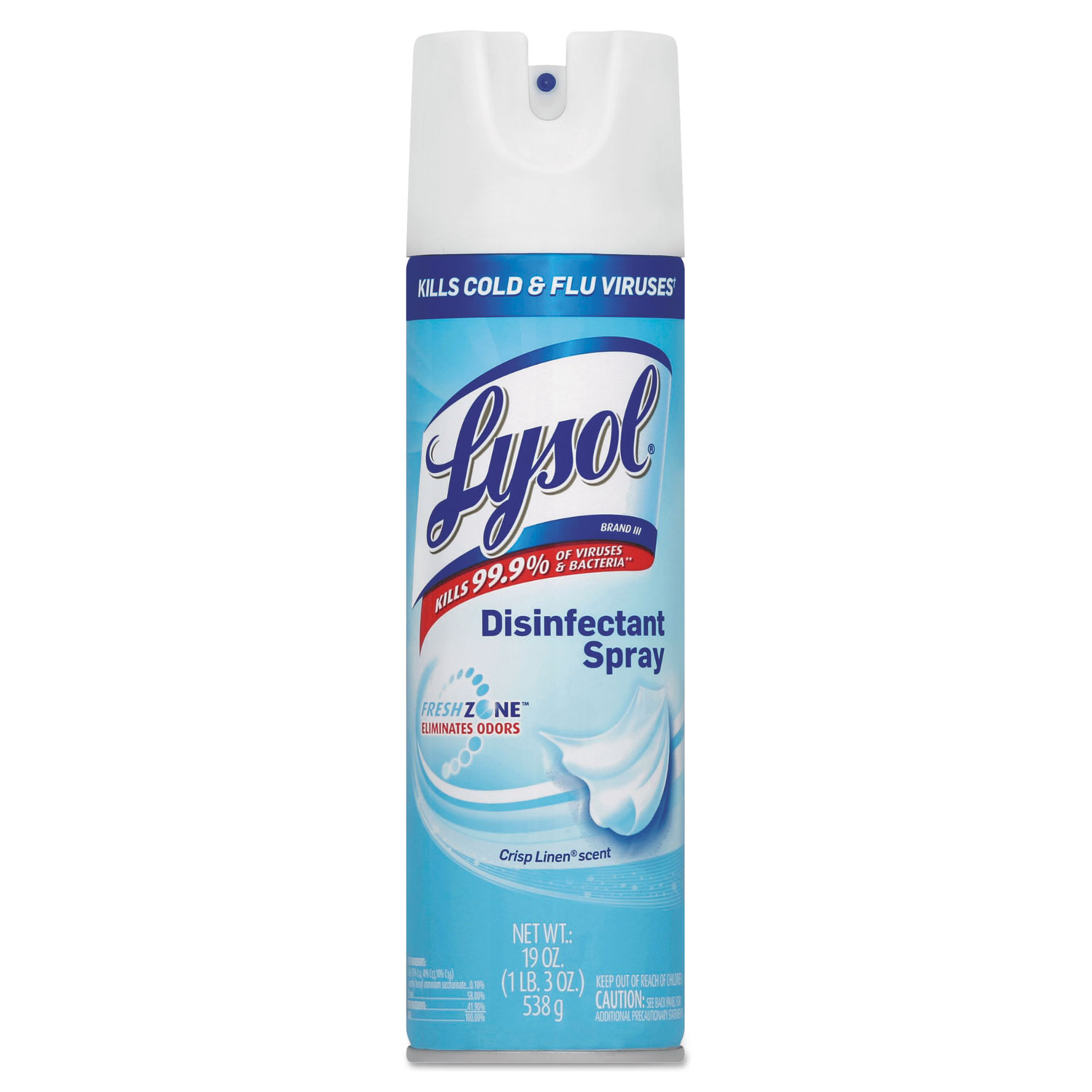 Disinfectant Spray, Crisp Linen Scent, 19oz Aerosol