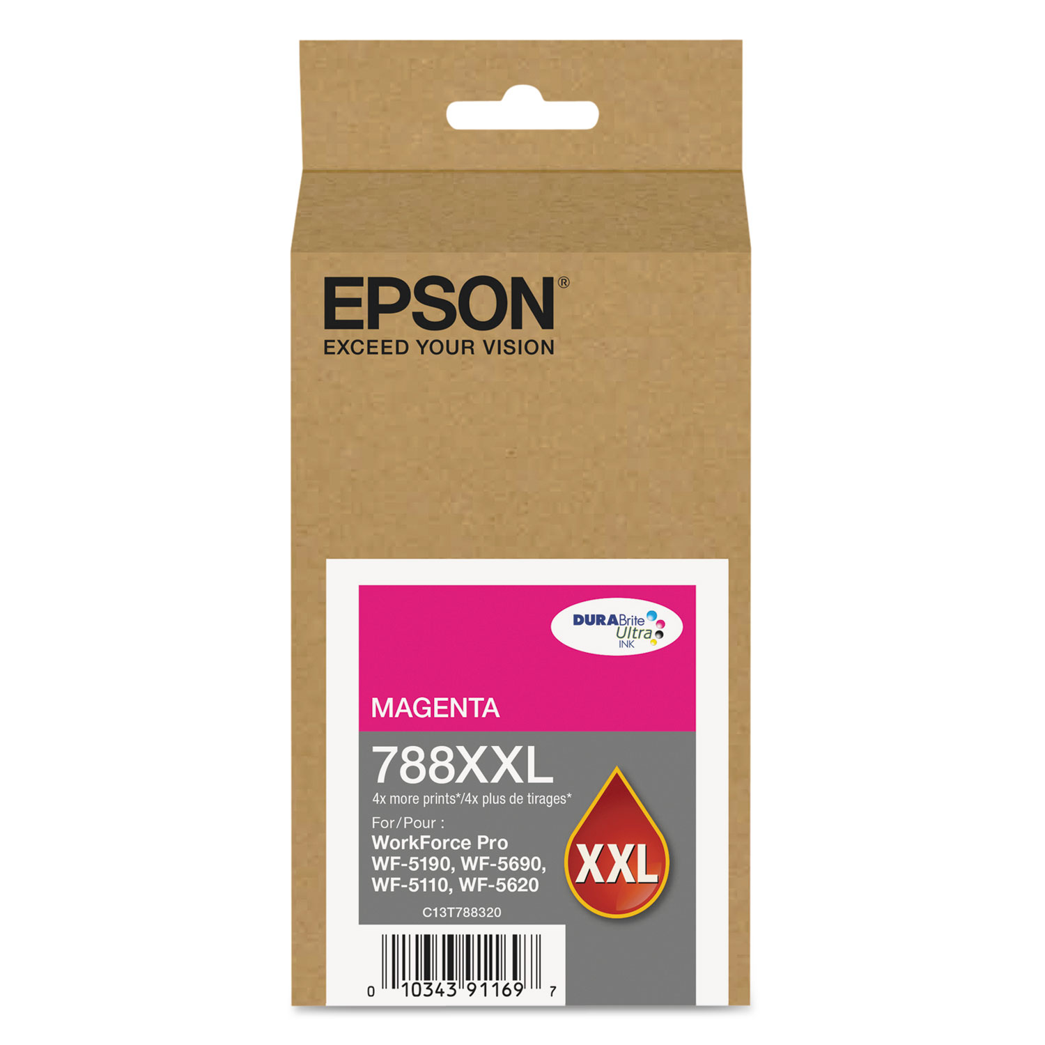  Epson T778XXL320 T788XXL320 (788XXL) DURABrite Ultra XL PRO High-Yield Ink, Magenta (EPST788XXL320) 