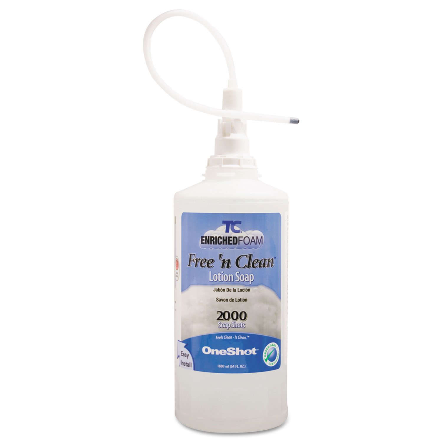  Rubbermaid Commercial FG750390 Free-N-Clean Foaming Hand Soap, 1600mL Refill, 4/Carton (RCP750390) 