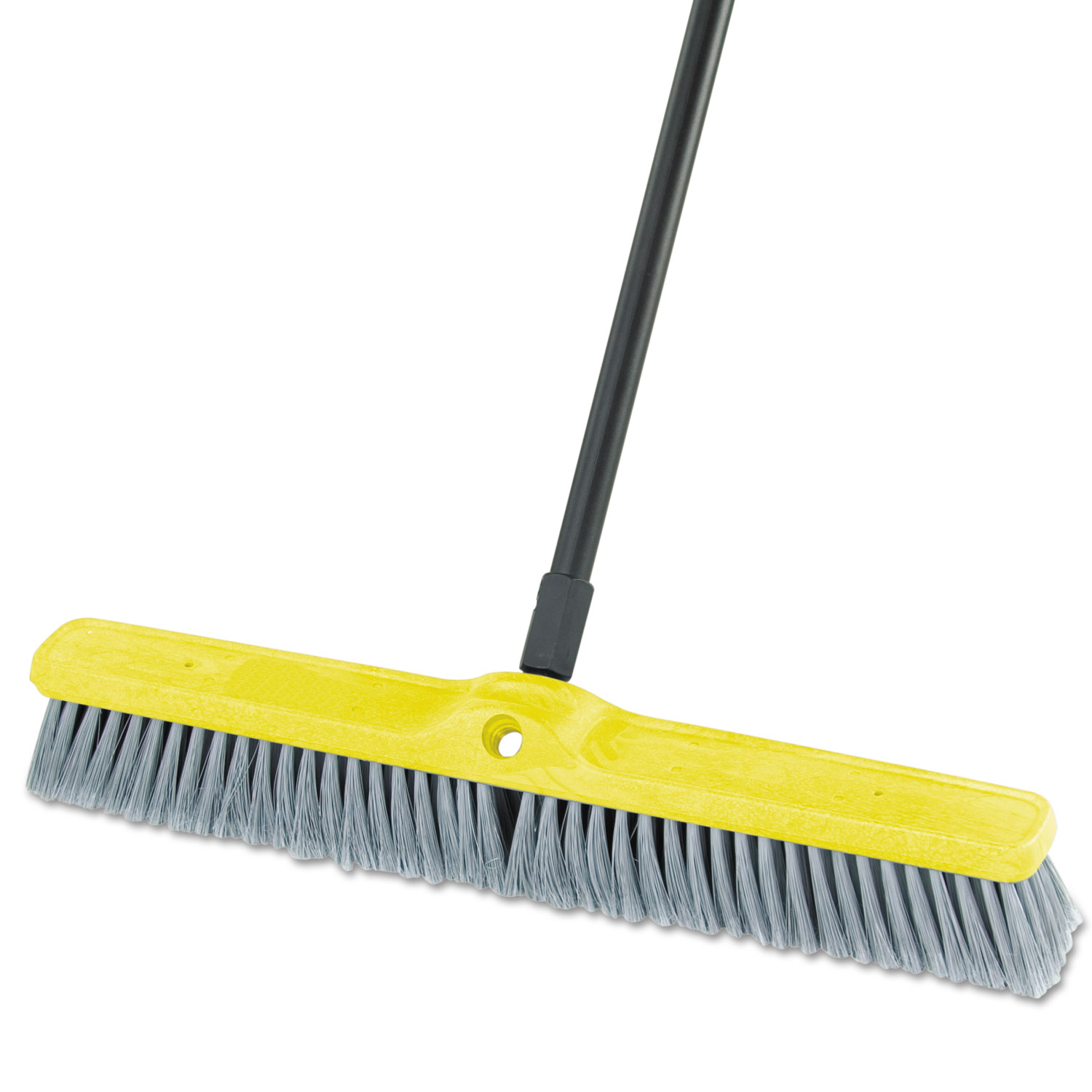 Fine Floor Sweeper, Polypropylene Fill, 24 Brush, 3 Bristles, Gray, 1 Dozen