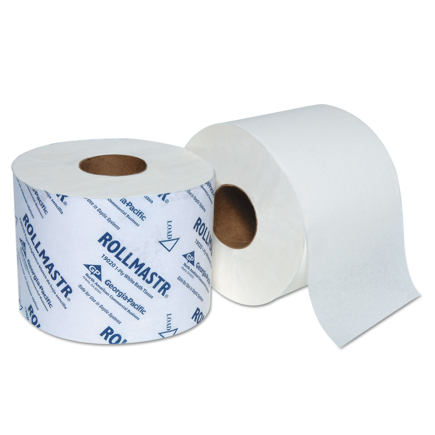 RollMastr High-Capacity Bath Tissue, Standard, 1-Ply, White, 1540/Roll, 48/CT