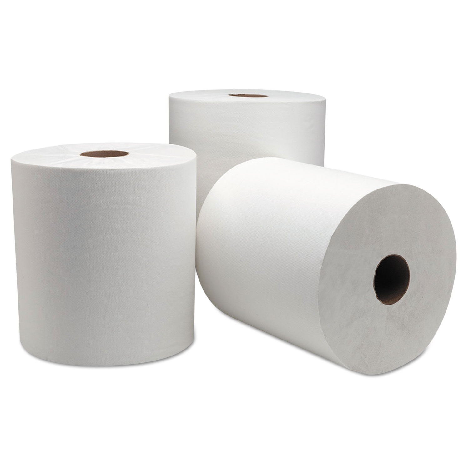 DublNature Universal Roll Towel, 8 x 1000 ft, White, 6/Carton