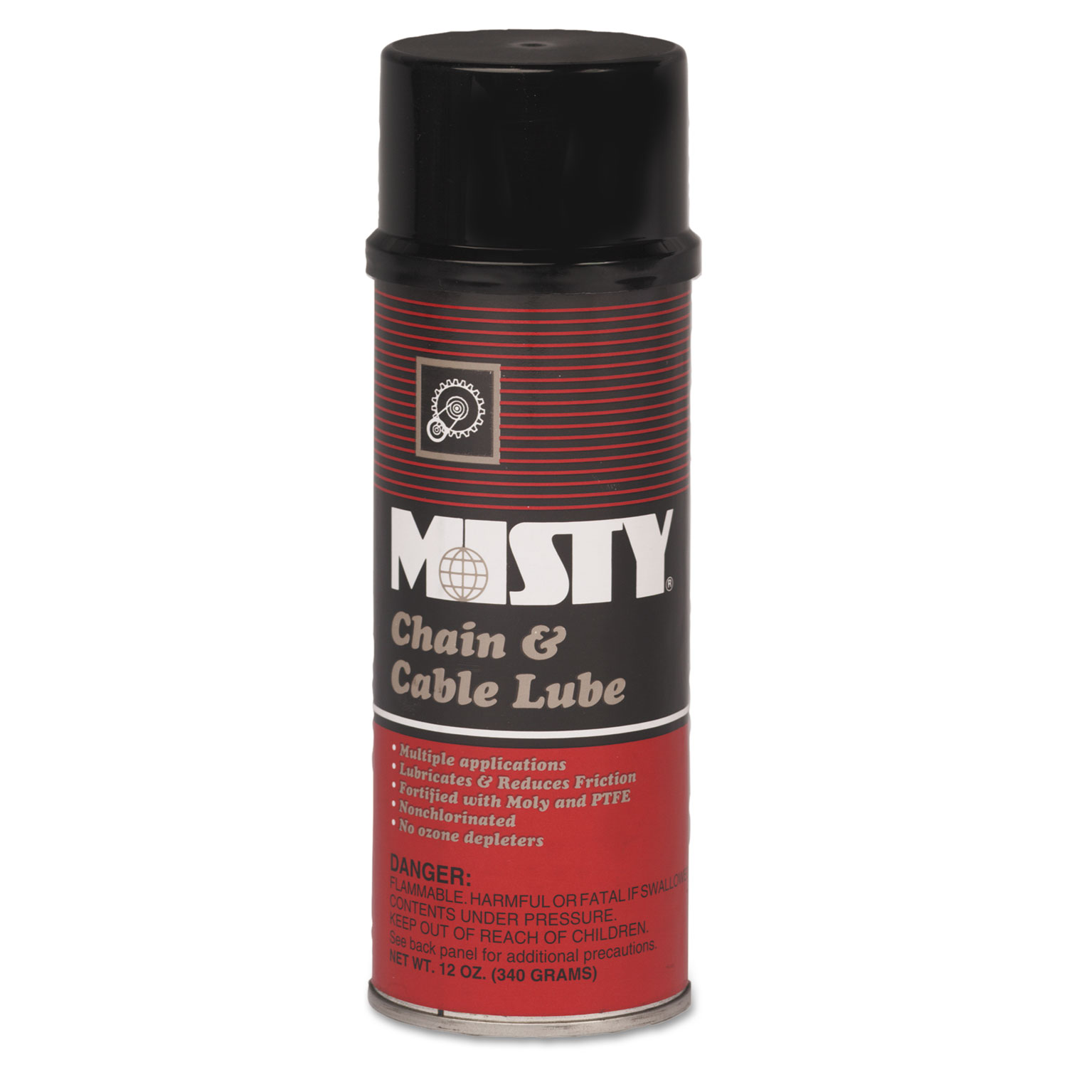  Misty 1002162 Chain & Cable Spray Lube, Aerosol Can, 12oz, 12/Carton (AMR1002162) 
