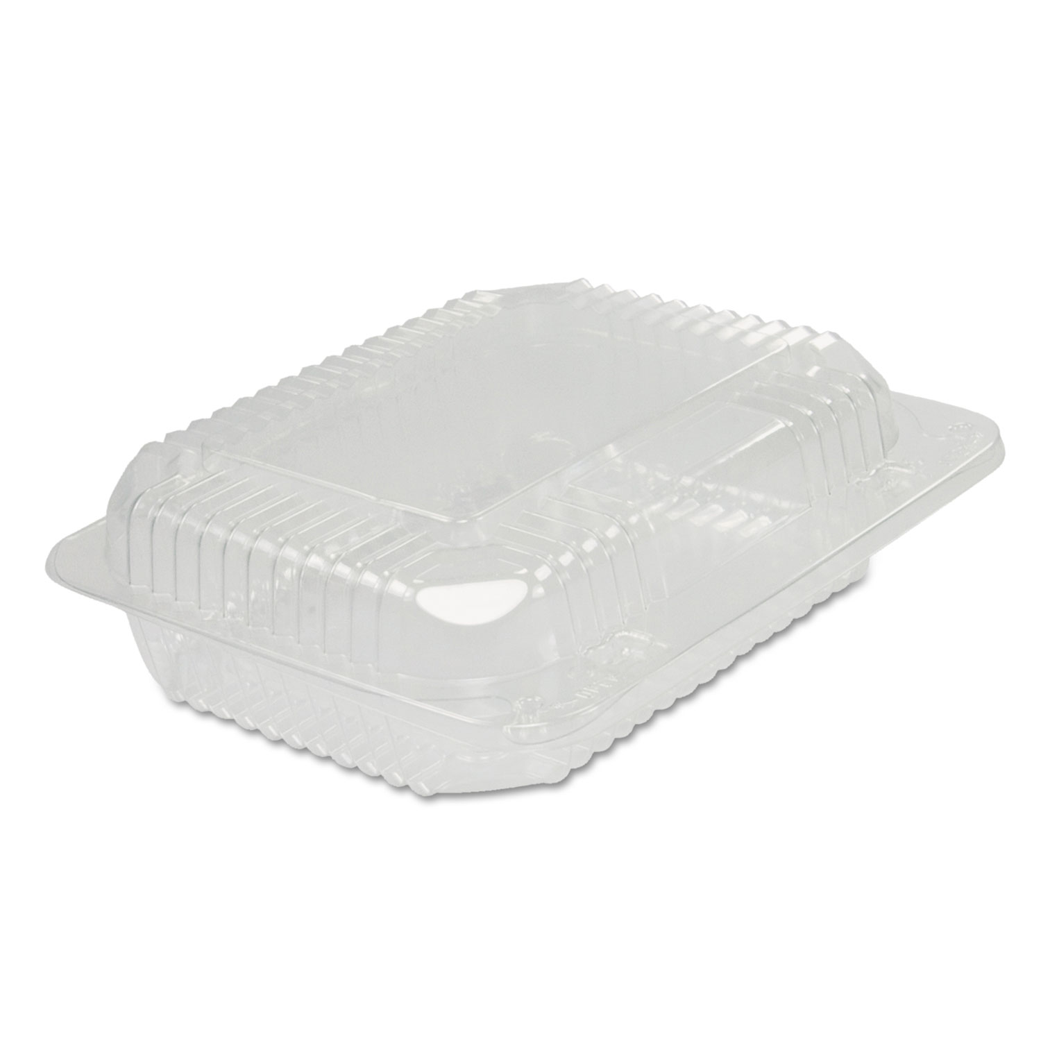 Durable Packaging Plastic Clear Hinged Containers 5 x 5 12 oz Clear 500/Carton