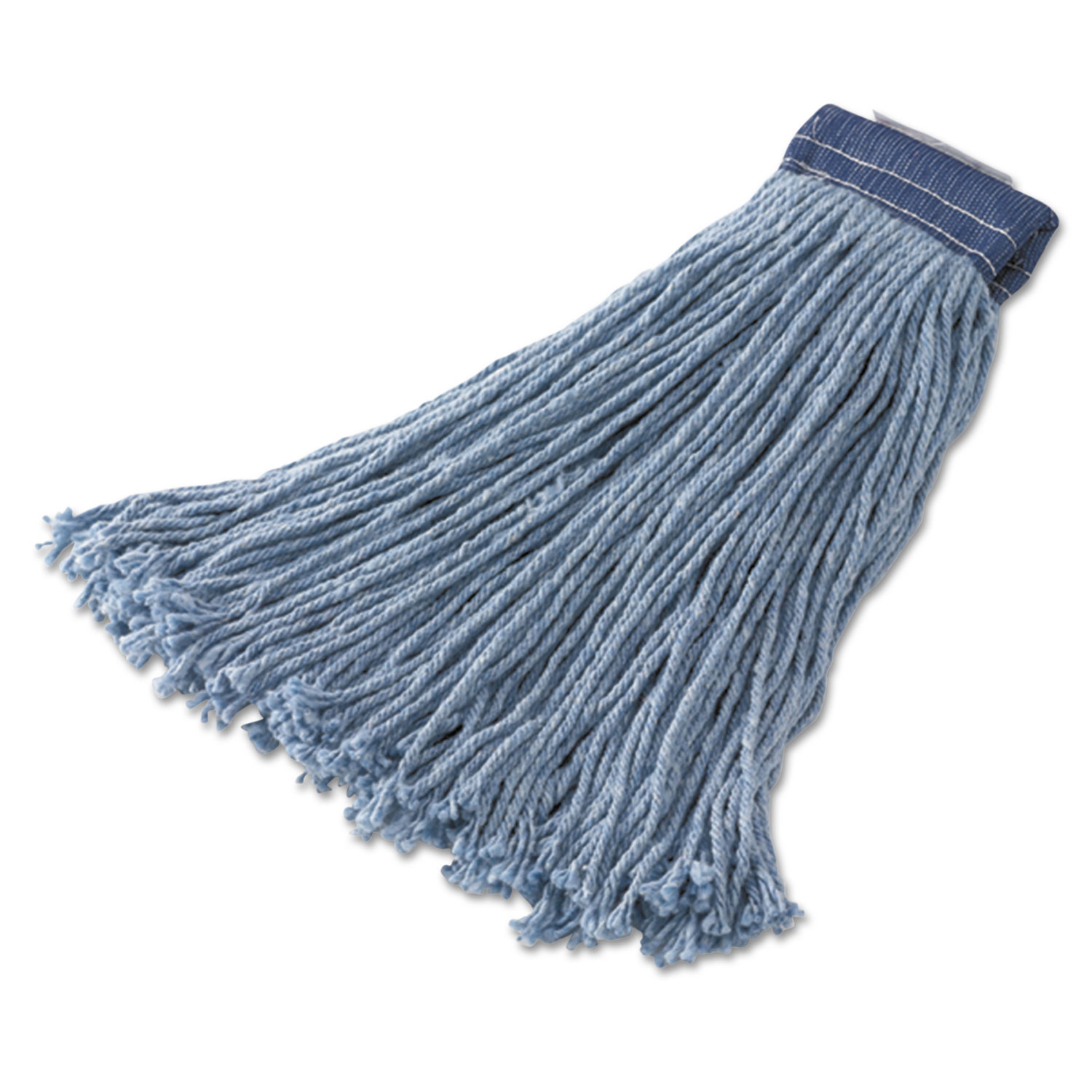  Rubbermaid Commercial FGF55800BL00 Non-Launderable Cotton/Synth Cut-End Mop Heads, Ctn/Syn, 24 Oz, BE, 12/CT (RCPF558BLU) 