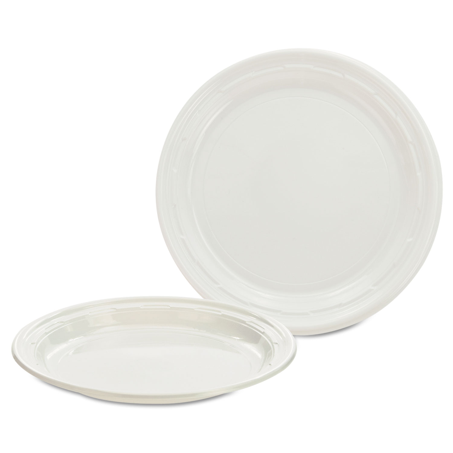  Dart 7PWF Plastic Plates, 7 Inches, White, Round, 125/Pack, 8 Packs/Carton (DCC7PWF) 