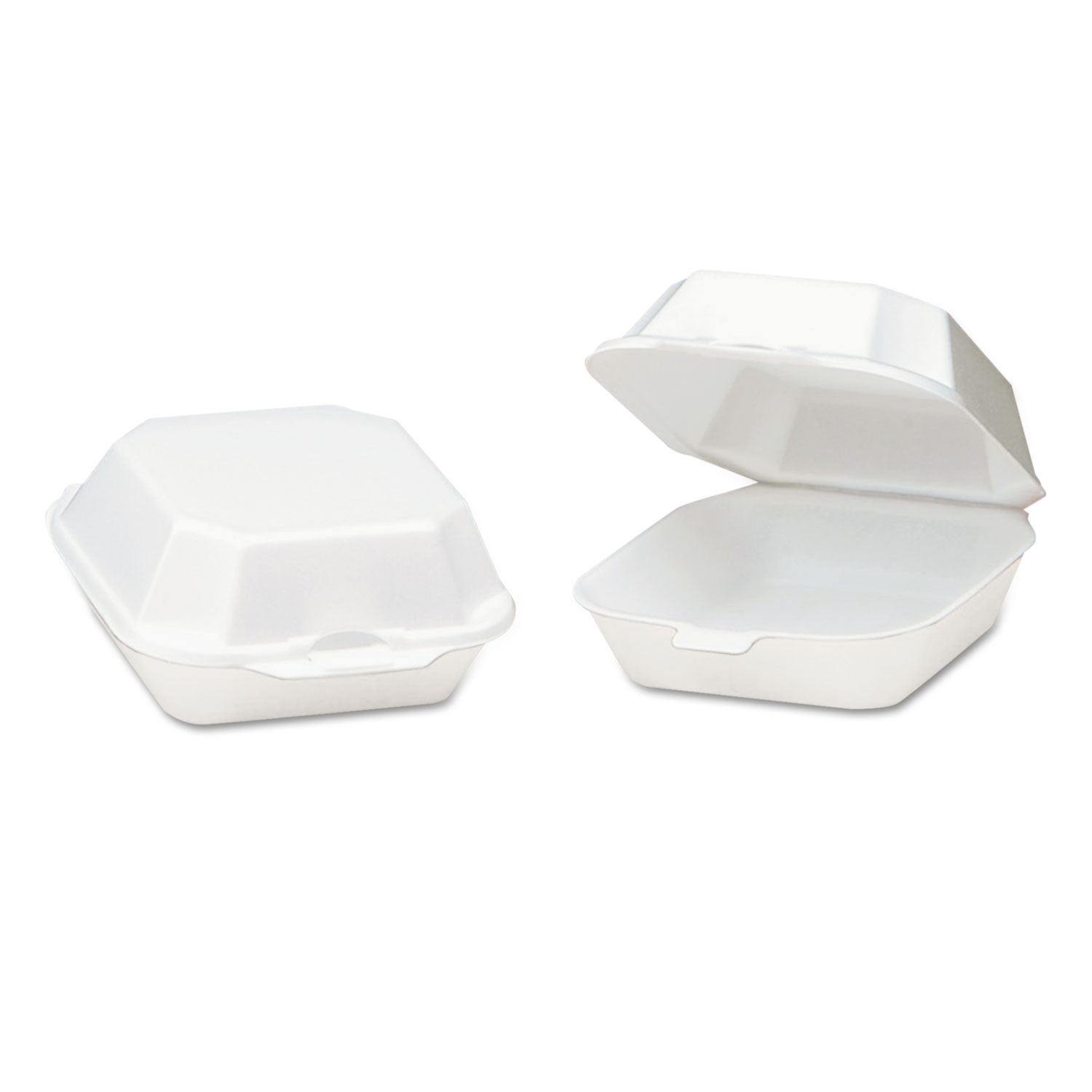  Genpak 22400--- Foam Hinged Container, Sandwich, 5-1/8x5-1/3x2-3/4, White, 125/Bag, 4 Bags/CT (GNP22400) 