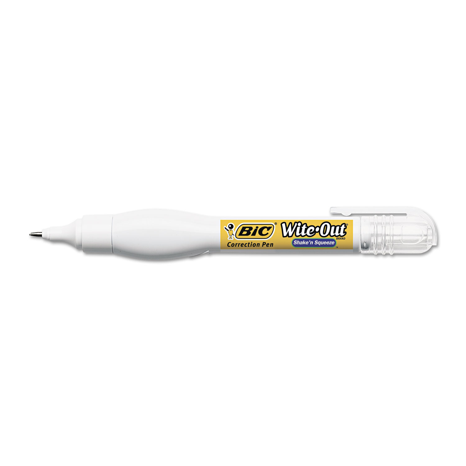  BIC WOSQP11 WHI Wite-Out Shake 'n Squeeze Correction Pen, 8 mL, White (BICWOSQP11) 