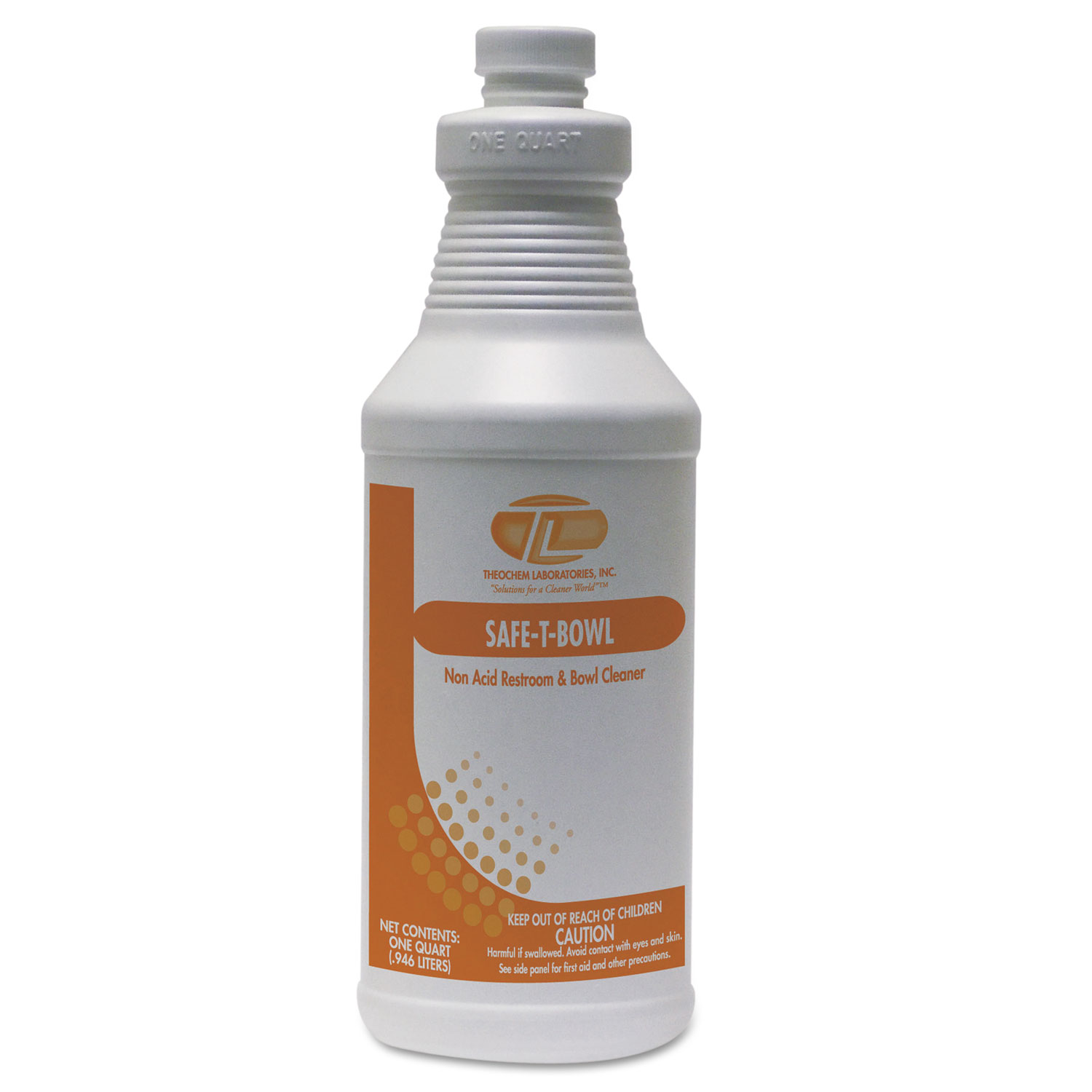  Theochem Laboratories 500689 Safe-T-Bowl Liquid Toilet Bowl Cleaner, 32oz, Bottle, 12/Carton (TOL975) 