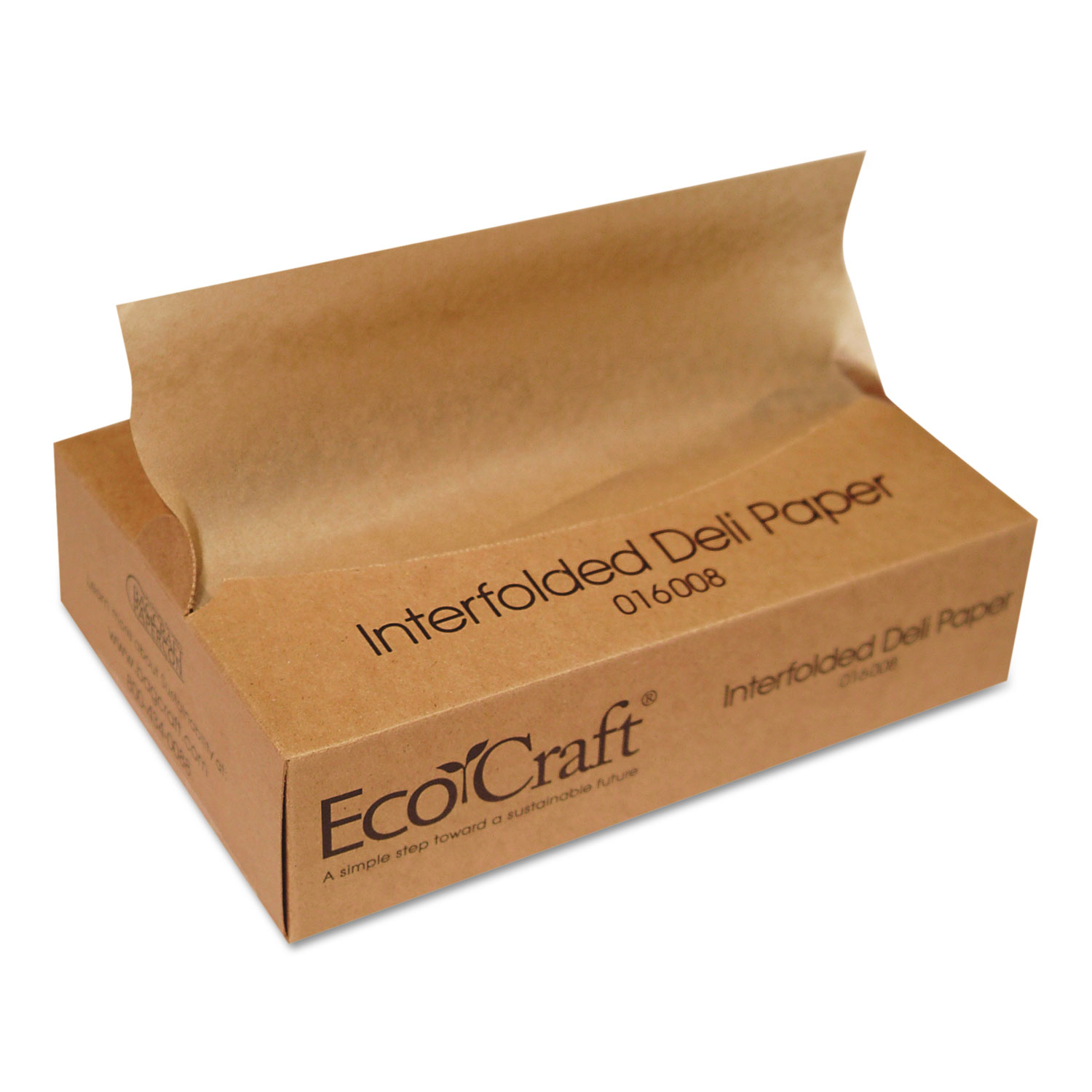  Bagcraft BGC 016008 EcoCraft Interfolded Soy Wax Deli Sheets, 8 x 10 3/4, 500/Box, 12 Boxes/Carton (BGC016008) 
