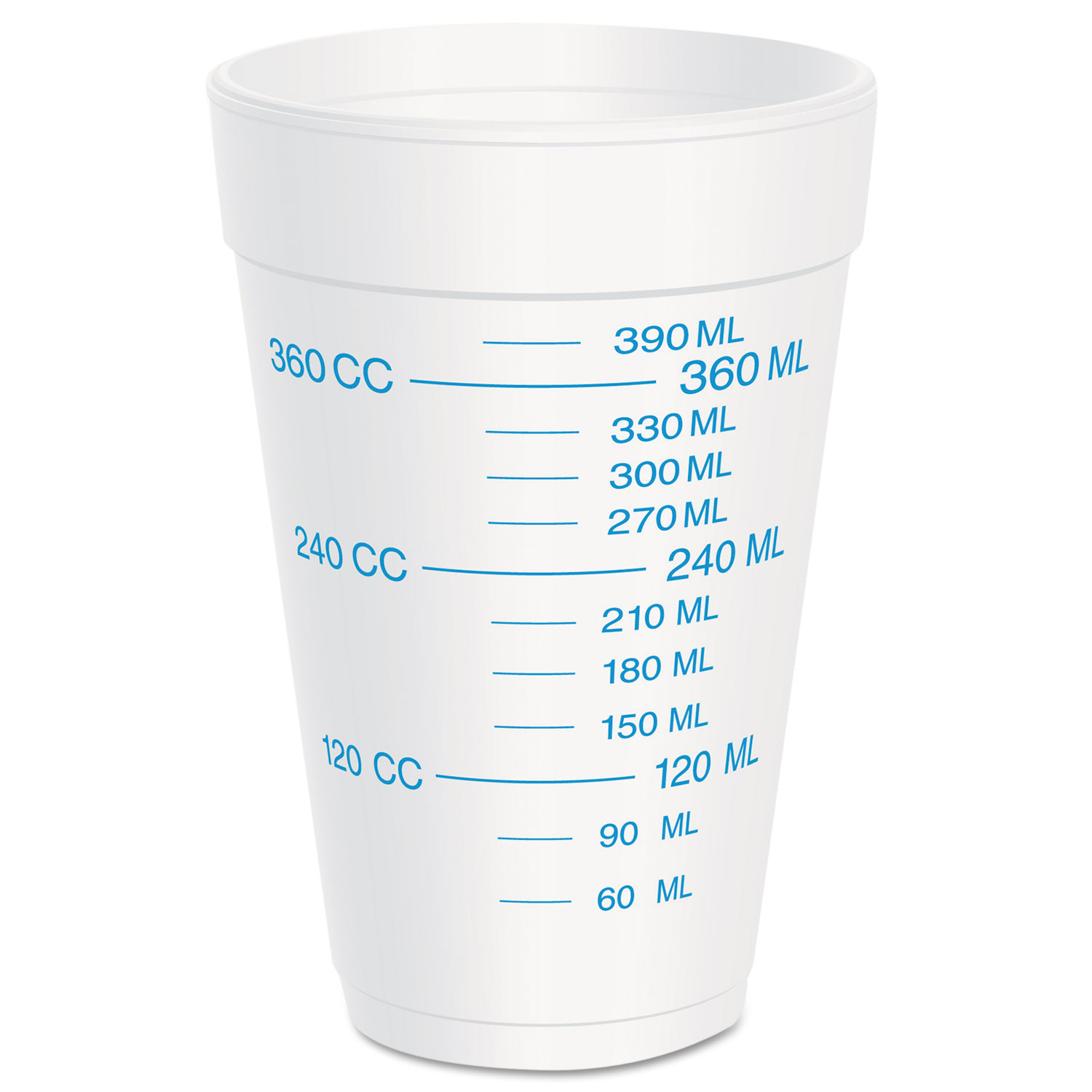 Graduated Foam Cup, 16 Ounces, 25 per Pack, 40 Packs/Carton