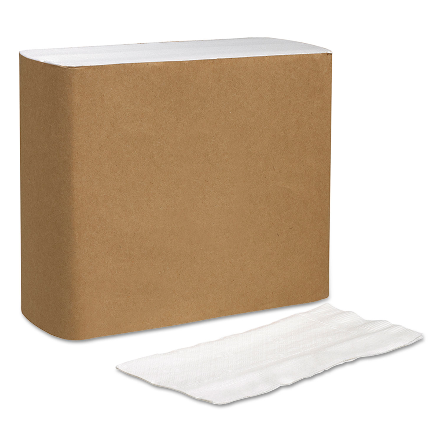 Universal Dinner Napkins, 1-Ply, 15 x 17, 1/8 Fold, White, 3000/Carton