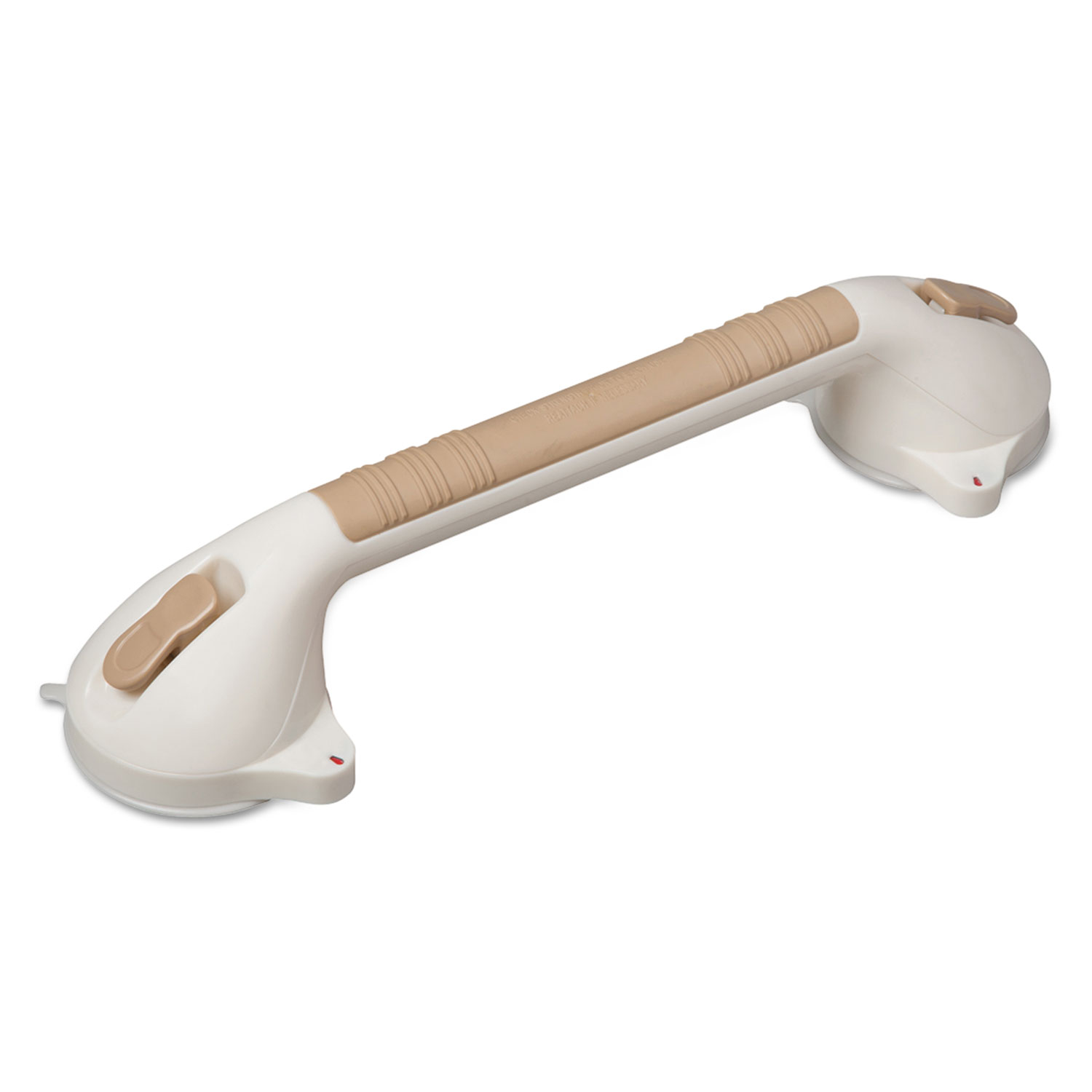 Suction Cup Grab Bar with BactiX Antimicrobial, White/Beige, 16