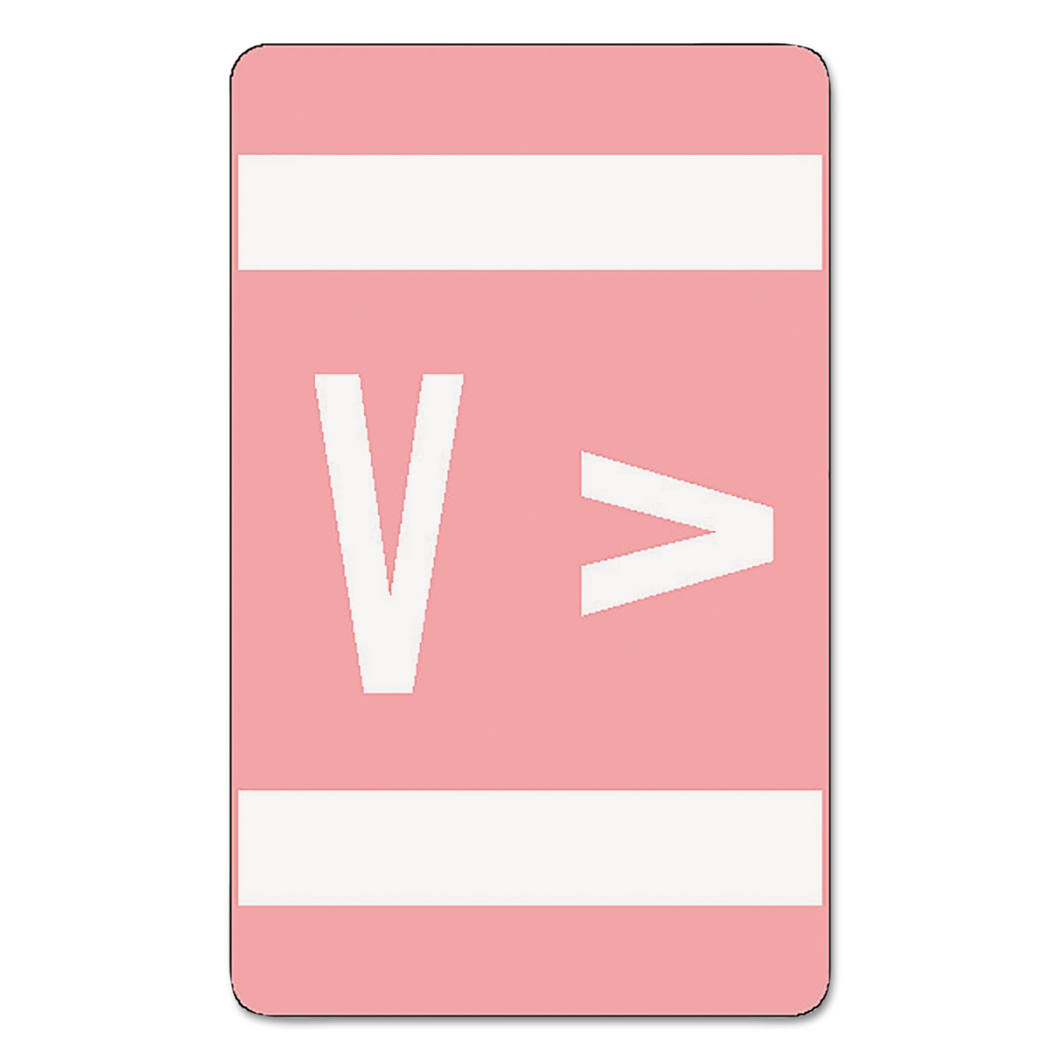  Smead 67192 AlphaZ Color-Coded Second Letter Alphabetical Labels, V, 1 x 1.63, Pink, 10/Sheet, 10 Sheets/Pack (SMD67192) 