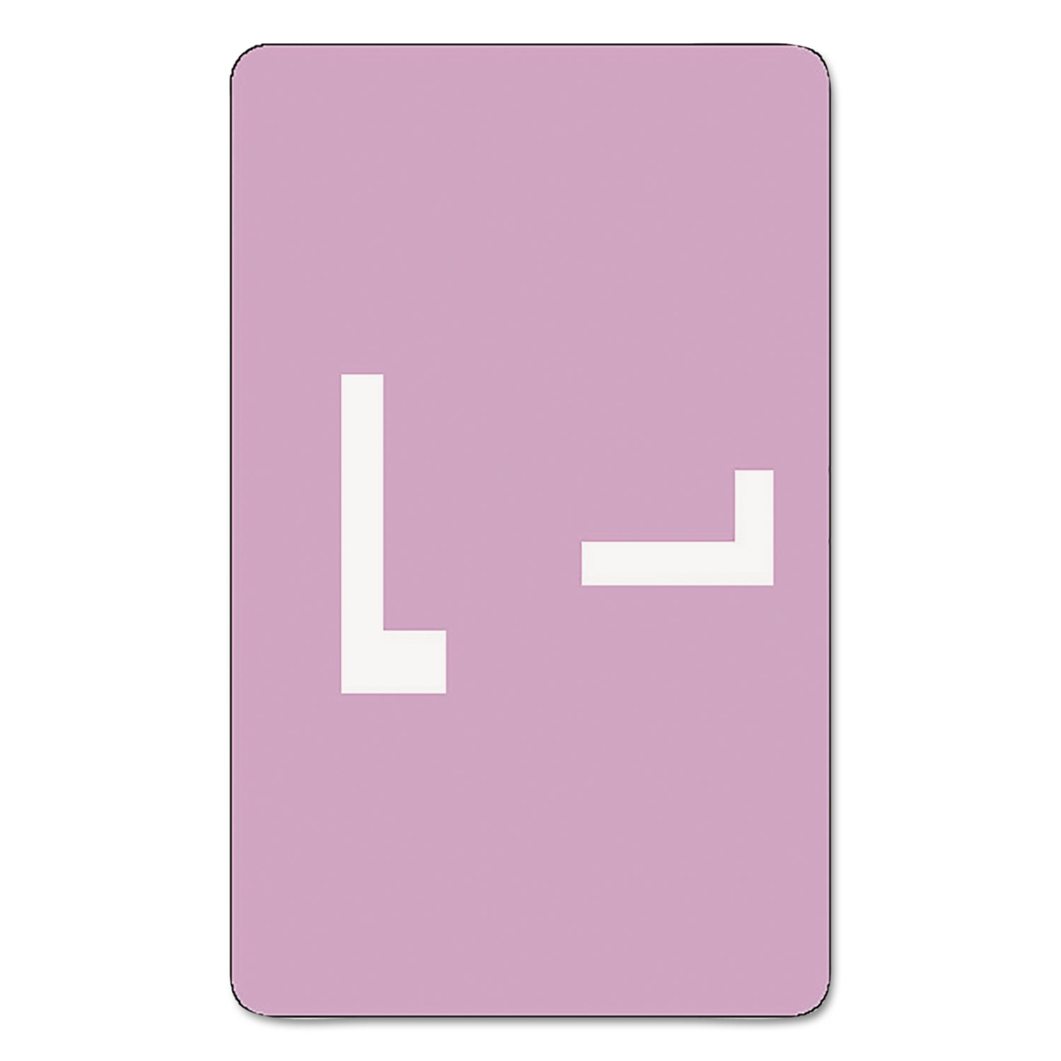 Alpha-Z Color-Coded Second Letter Labels, Letter L, Lavender, 100/Pack