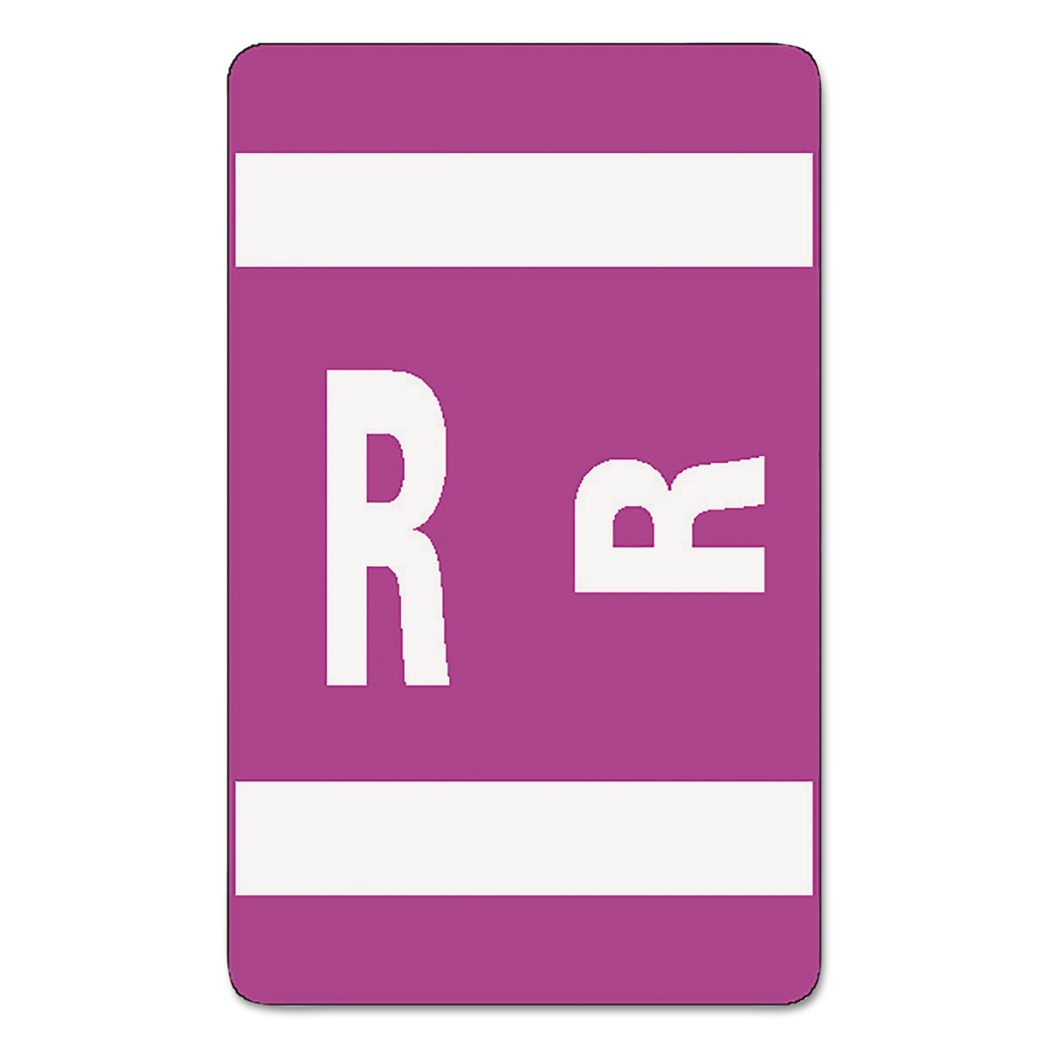  Smead 67188 AlphaZ Color-Coded Second Letter Alphabetical Labels, R, 1 x 1.63, Purple, 10/Sheet, 10 Sheets/Pack (SMD67188) 