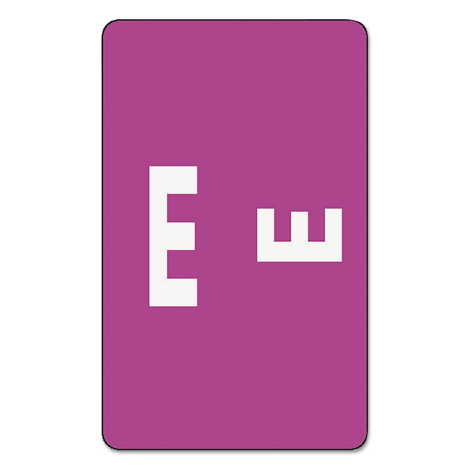  Smead 67175 AlphaZ Color-Coded Second Letter Alphabetical Labels, E, 1 x 1.63, Purple, 10/Sheet, 10 Sheets/Pack (SMD67175) 