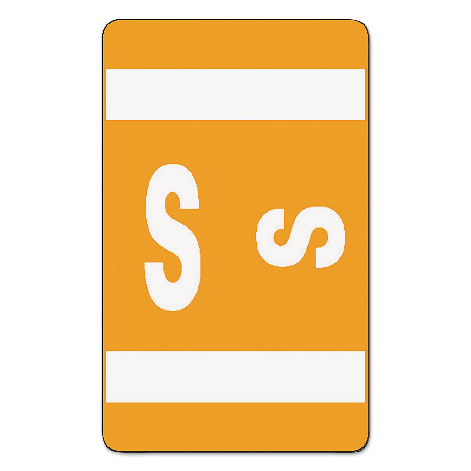  Smead 67189 AlphaZ Color-Coded Second Letter Alphabetical Labels, S, 1 x 1.63, Orange, 10/Sheet, 10 Sheets/Pack (SMD67189) 