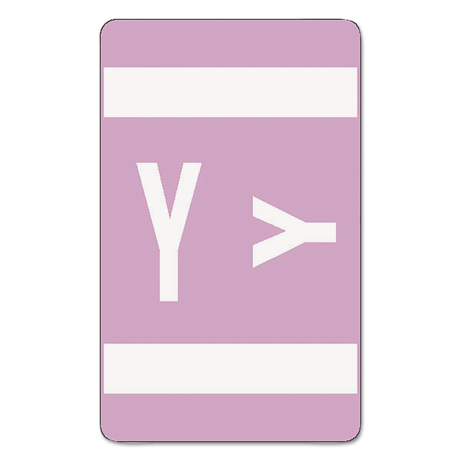 Alpha-Z Color-Coded Second Letter Labels, Letter Y, Lavender, 100/Pack