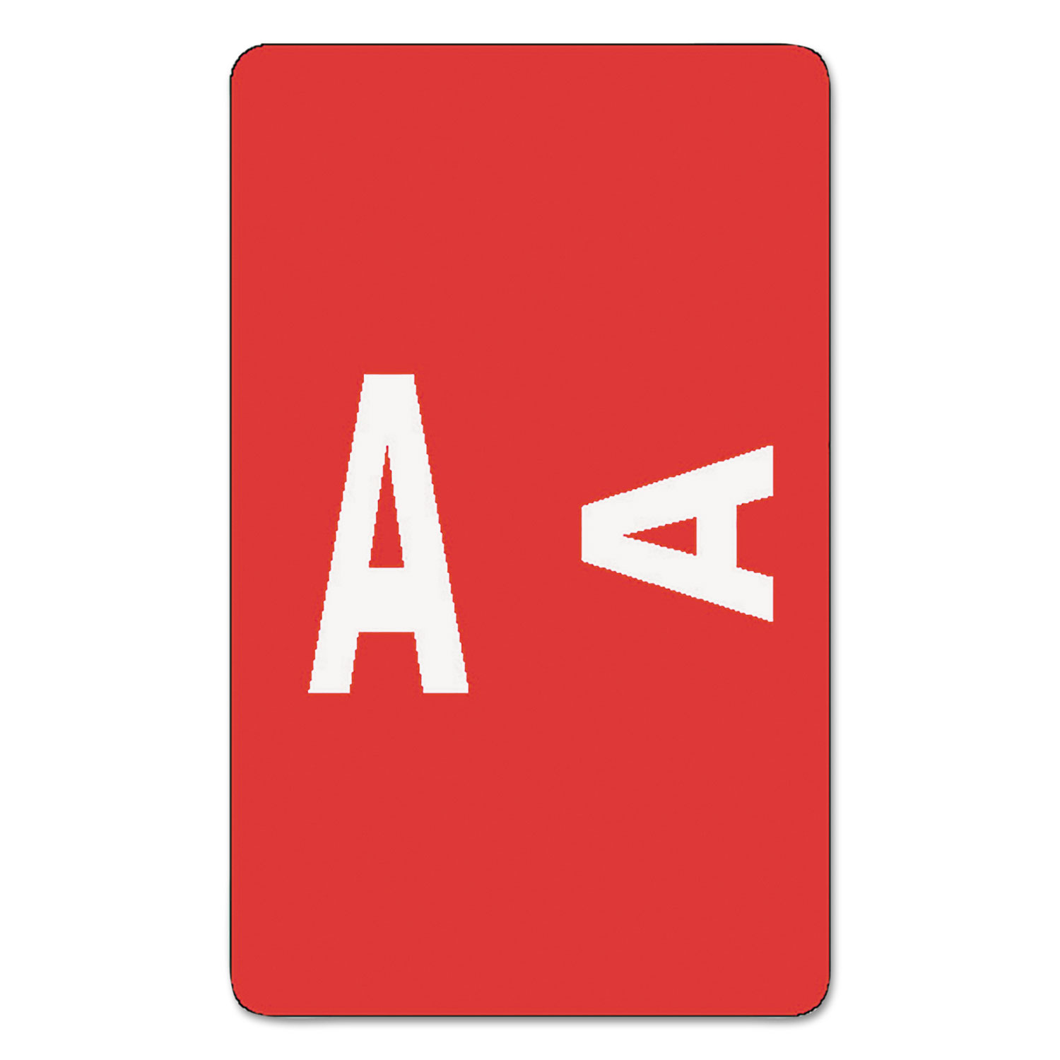  Smead 67171 AlphaZ Color-Coded Second Letter Alphabetical Labels, A, 1 x 1.63, Red, 10/Sheet, 10 Sheets/Pack (SMD67171) 