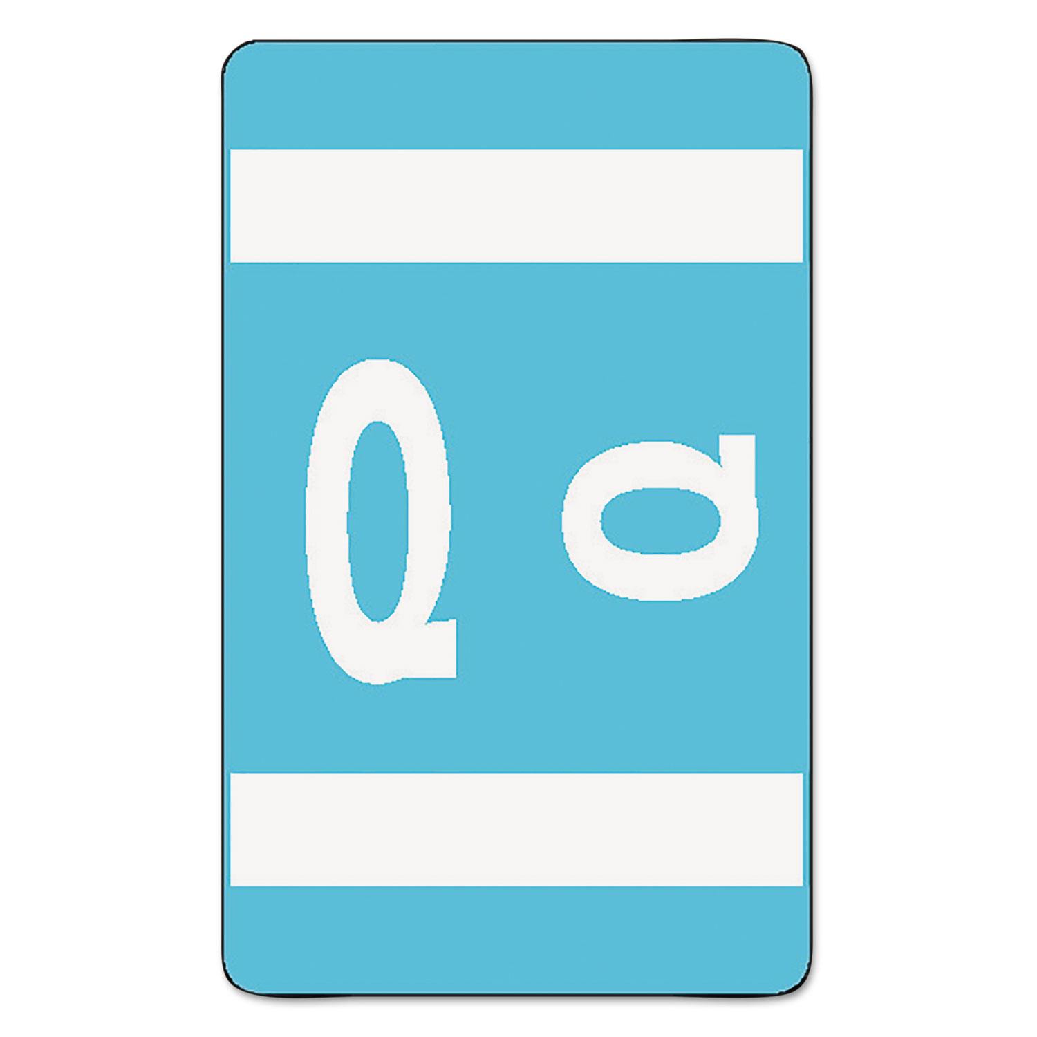  Smead 67187 AlphaZ Color-Coded Second Letter Alphabetical Labels, Q, 1 x 1.63, Light Blue, 10/Sheet, 10 Sheets/Pack (SMD67187) 