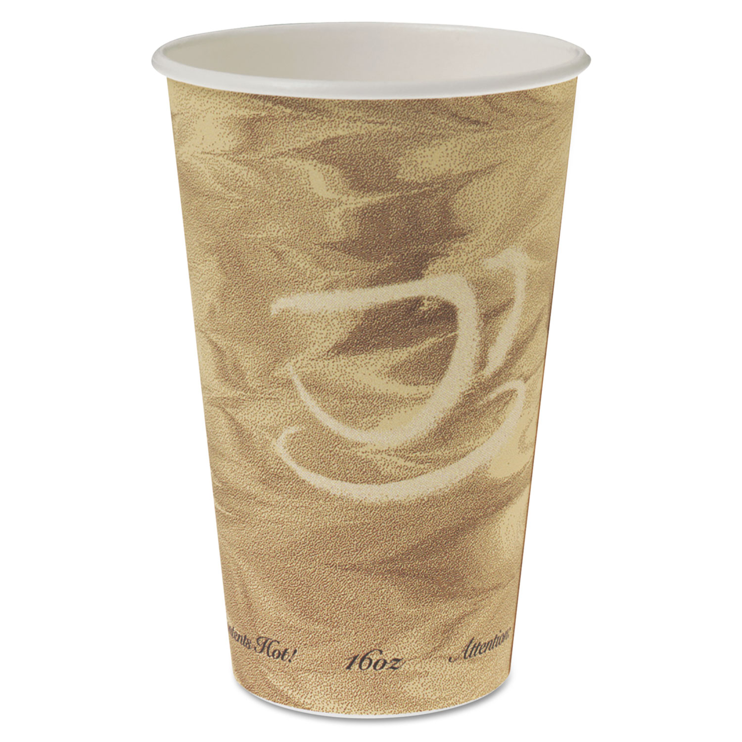  Dart 316MS-0029 Mistique Hot Paper Cups, 16oz, Brown, 50/Sleeve, 20 Sleeves/Carton (SCC316MS) 