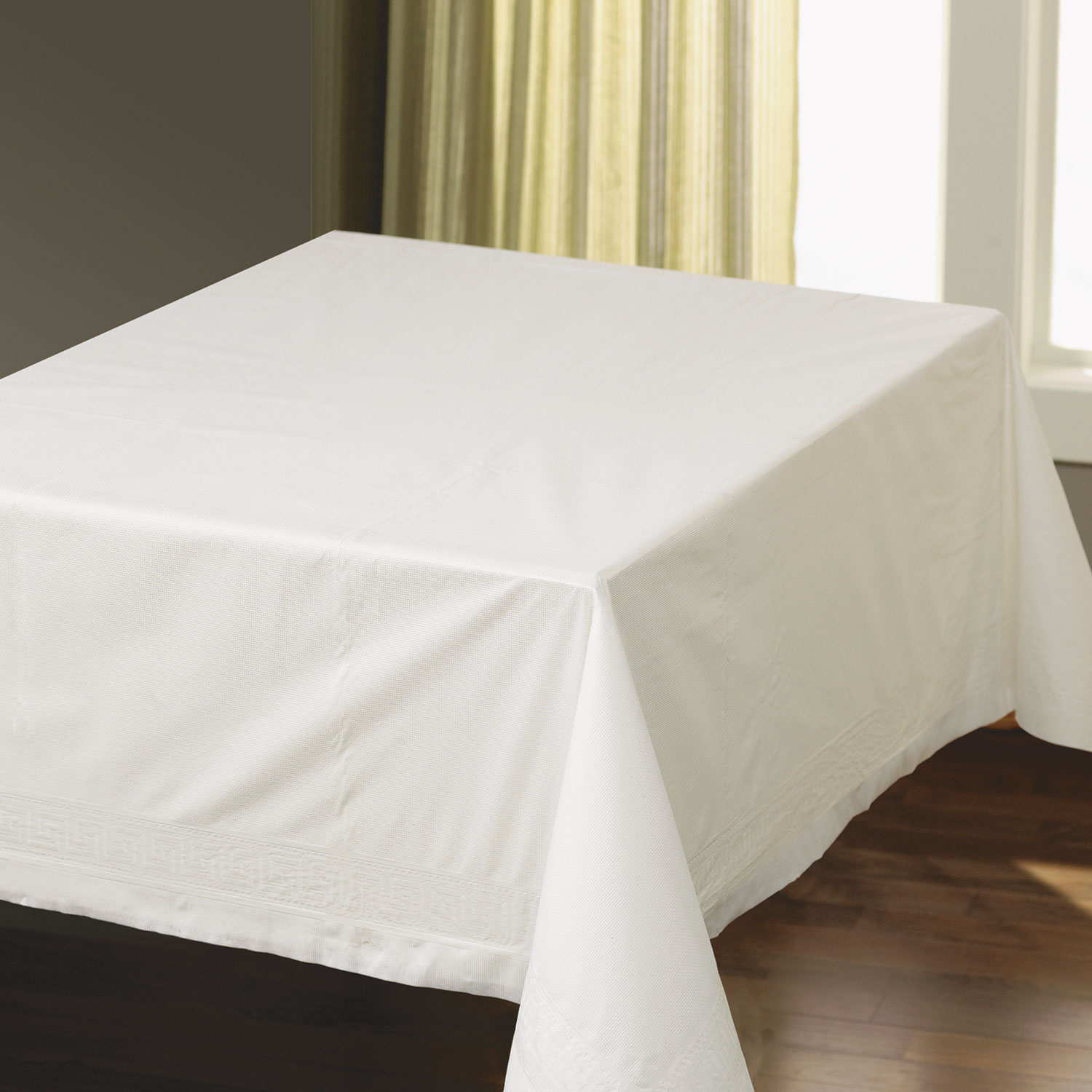  Hoffmaster 210086 Tissue/Poly Tablecovers, Square, 82 x 82, White, 25/Carton (HFM210086) 