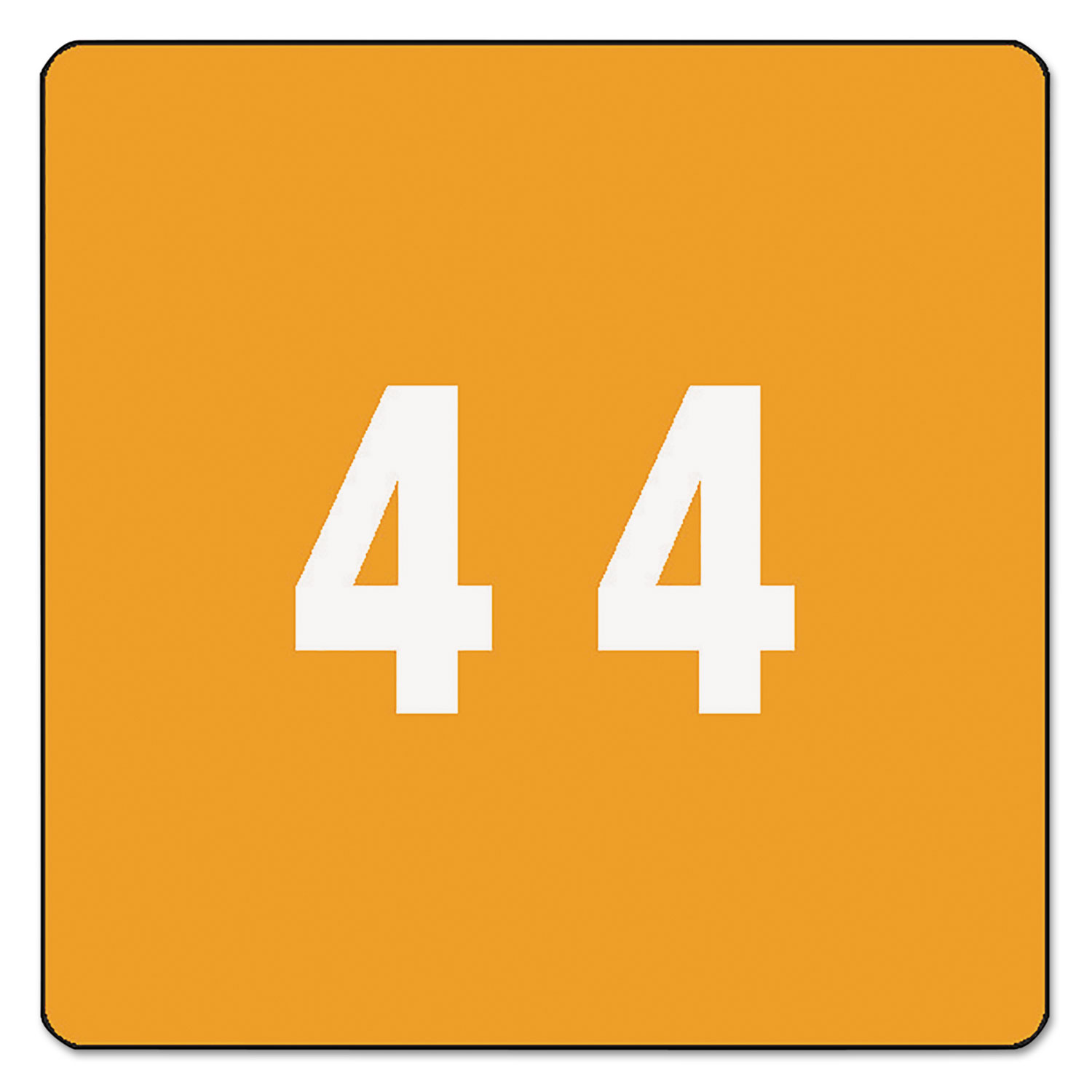  Smead 67424 Numerical End Tab File Folder Labels, 4, 1.5 x 1.5, Orange, 250/Roll (SMD67424) 